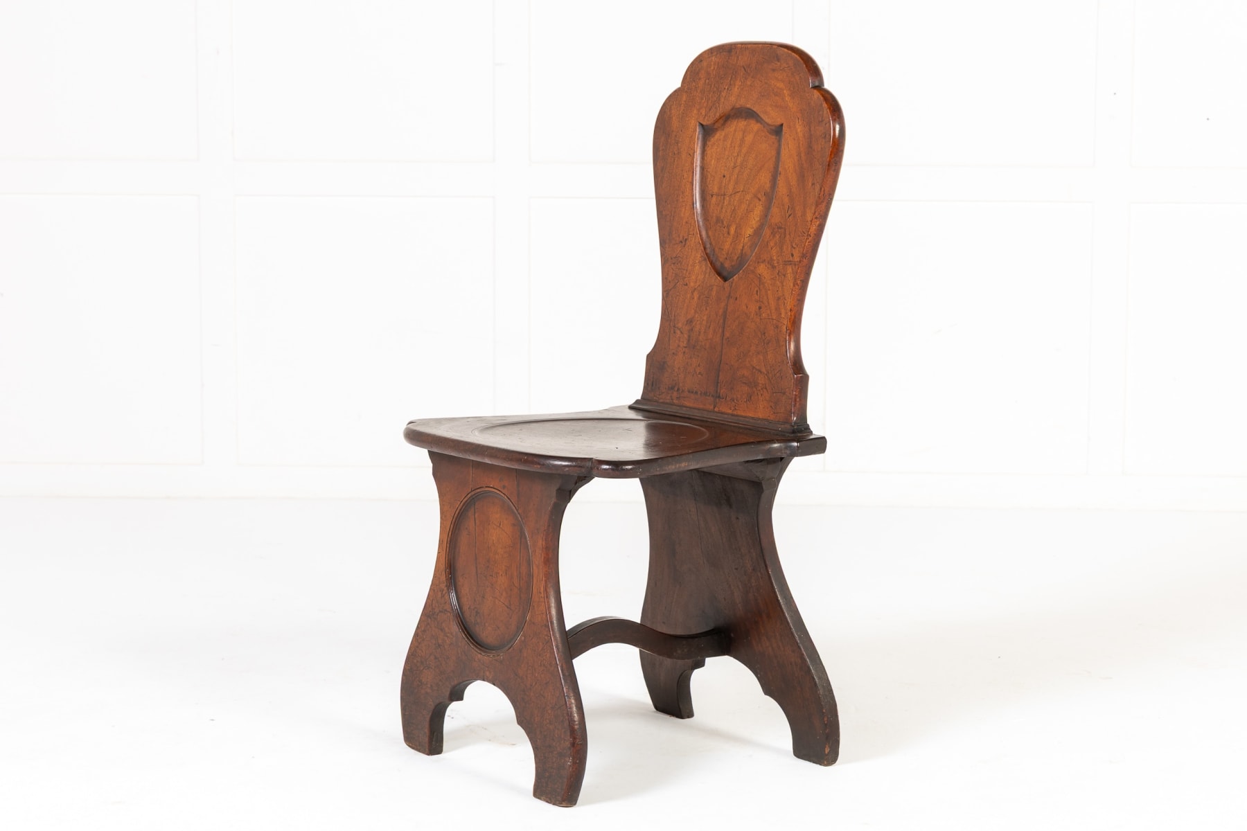 Pair of 18th Century English Hall Chairs