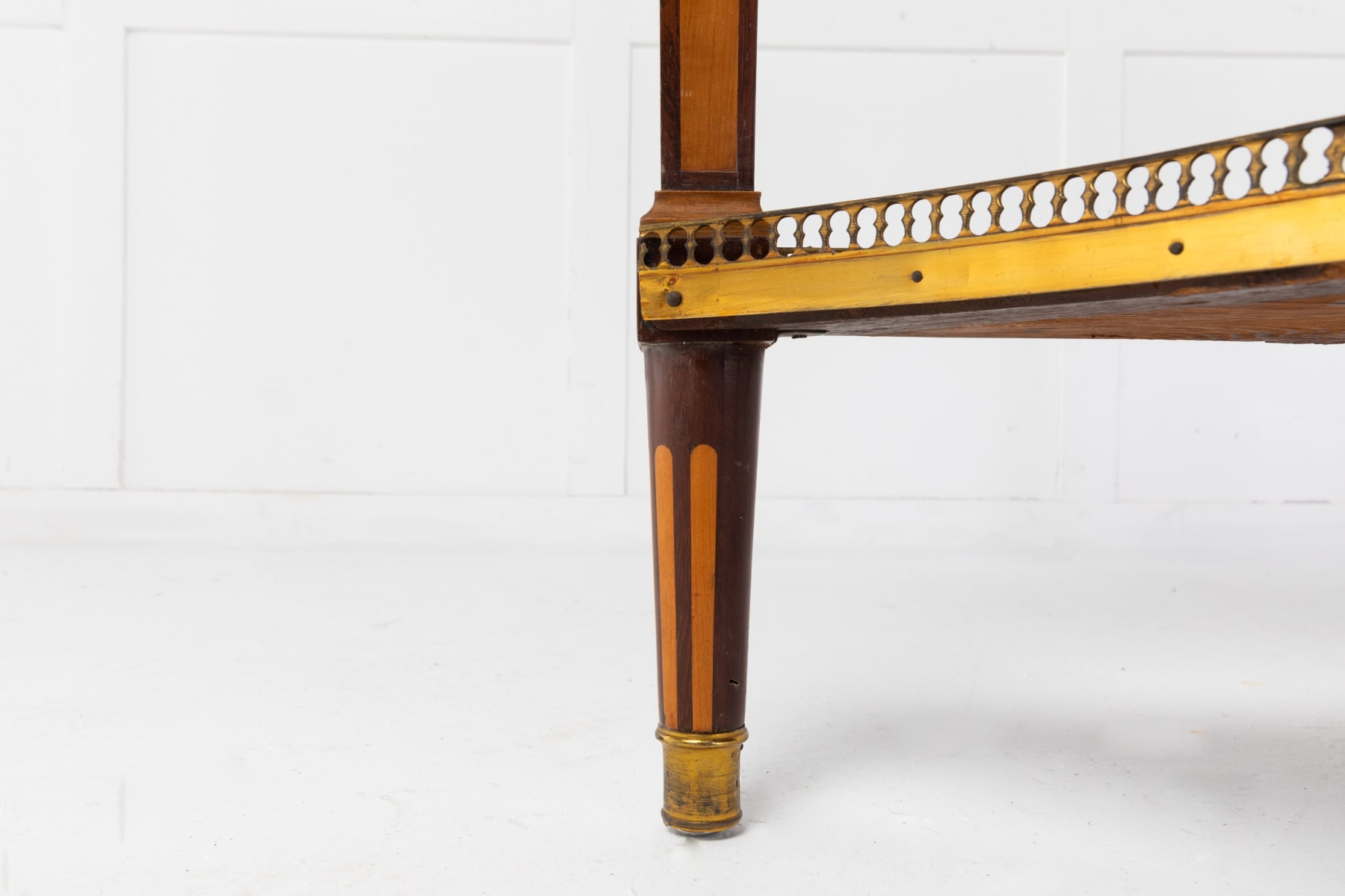 19th Century French Mahogany and Satinwood Console Table