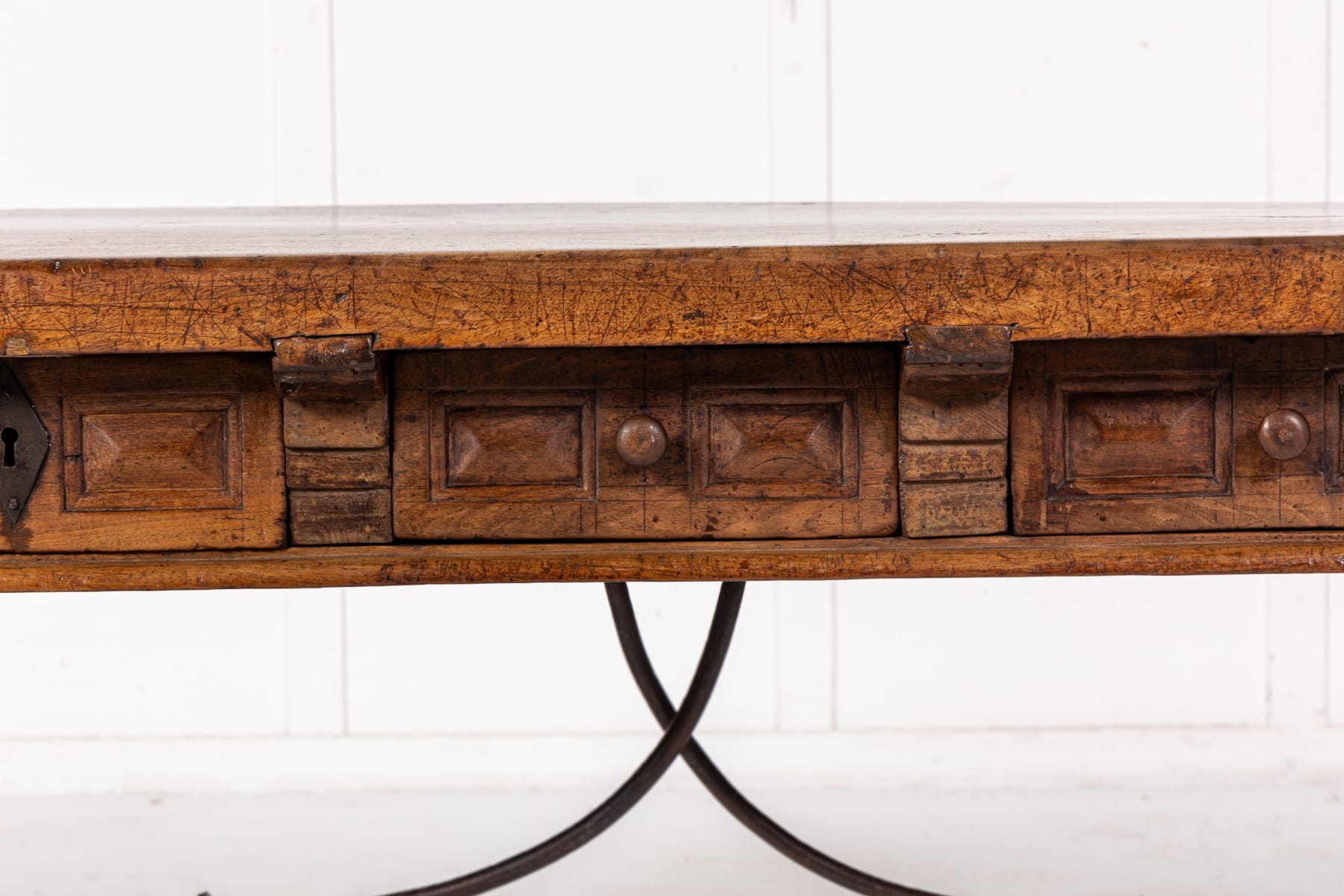18th Century Spanish Walnut Trestle Table