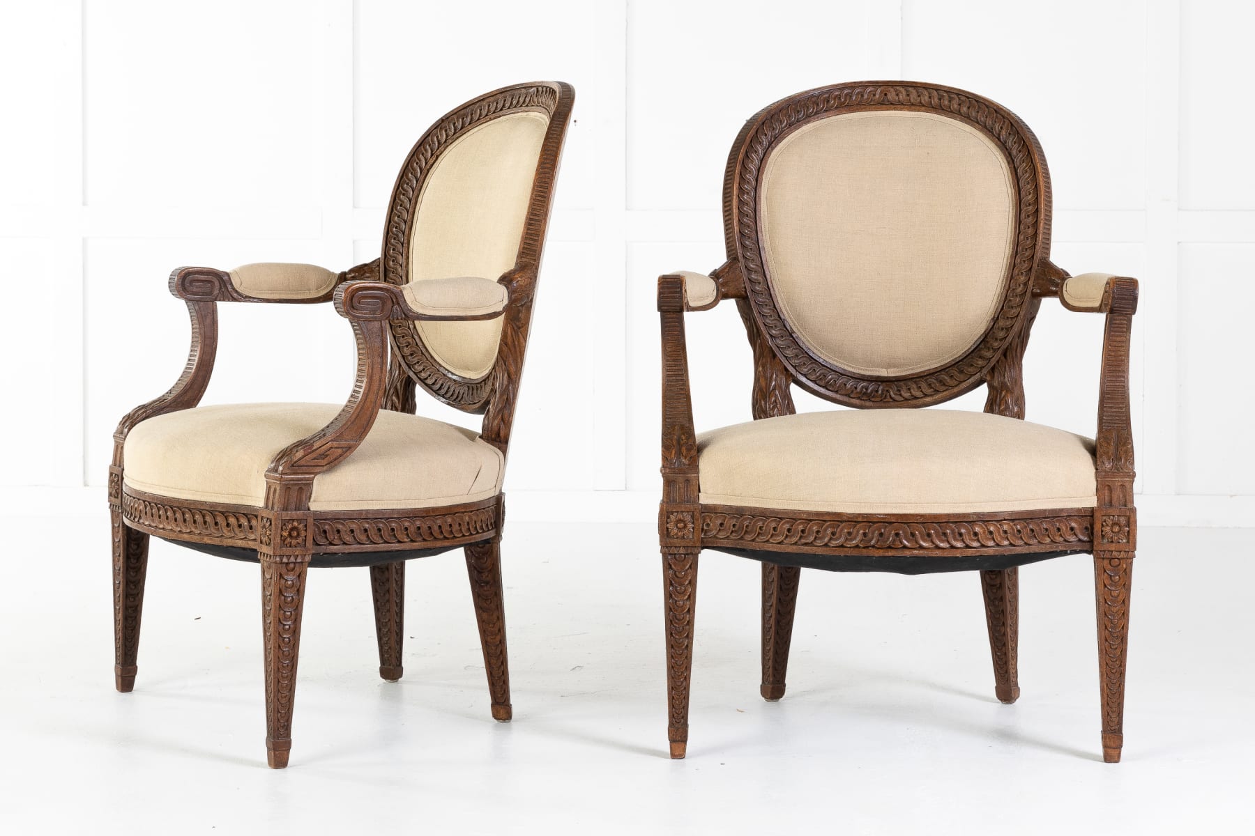 Pair of French 18th Century Armchairs