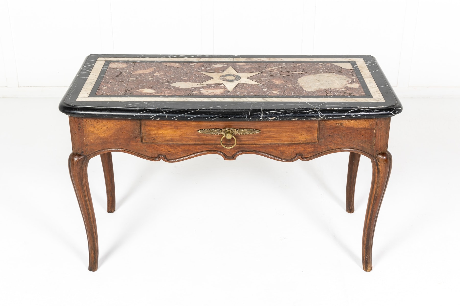 18th Century French Console Table with Marble Top