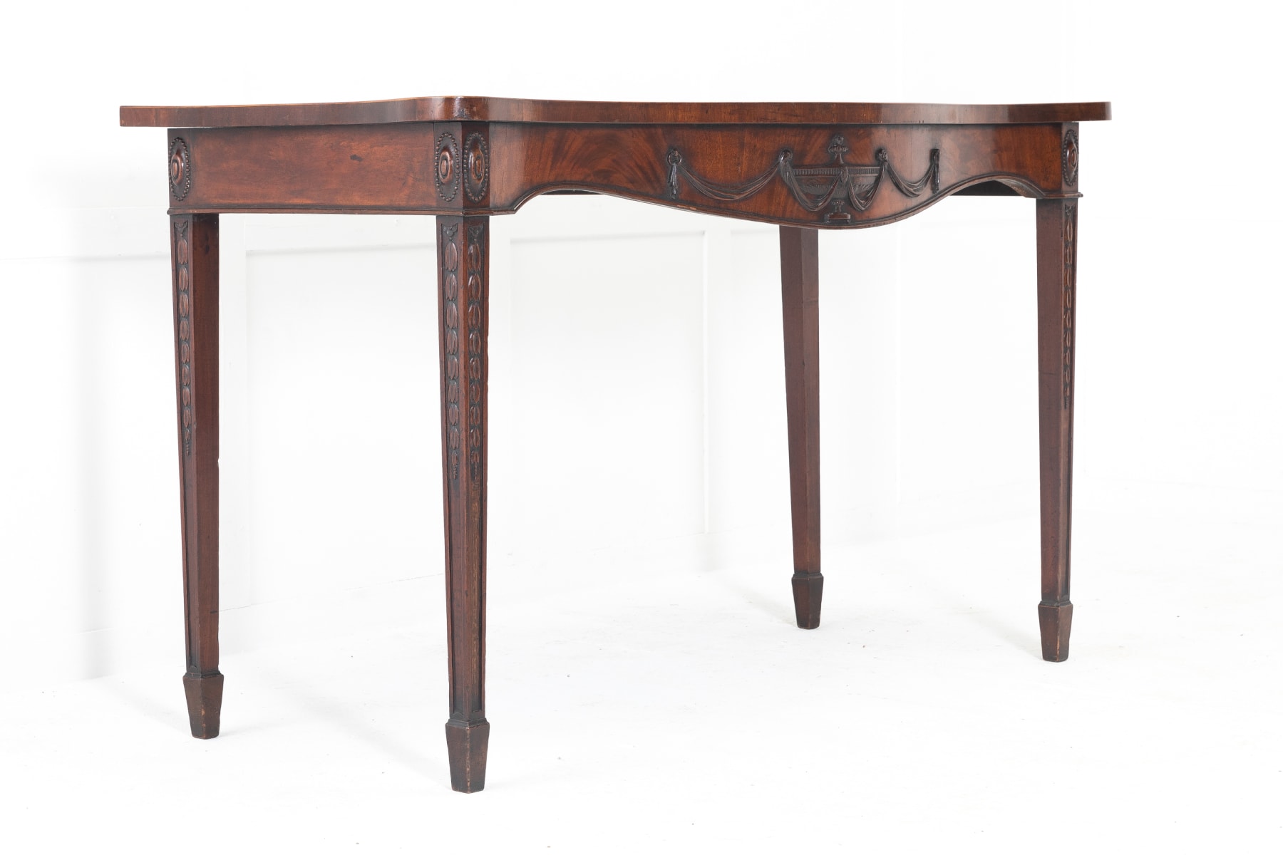 18th Century George III Mahogany 'Adam Style' Serpentine Side Table