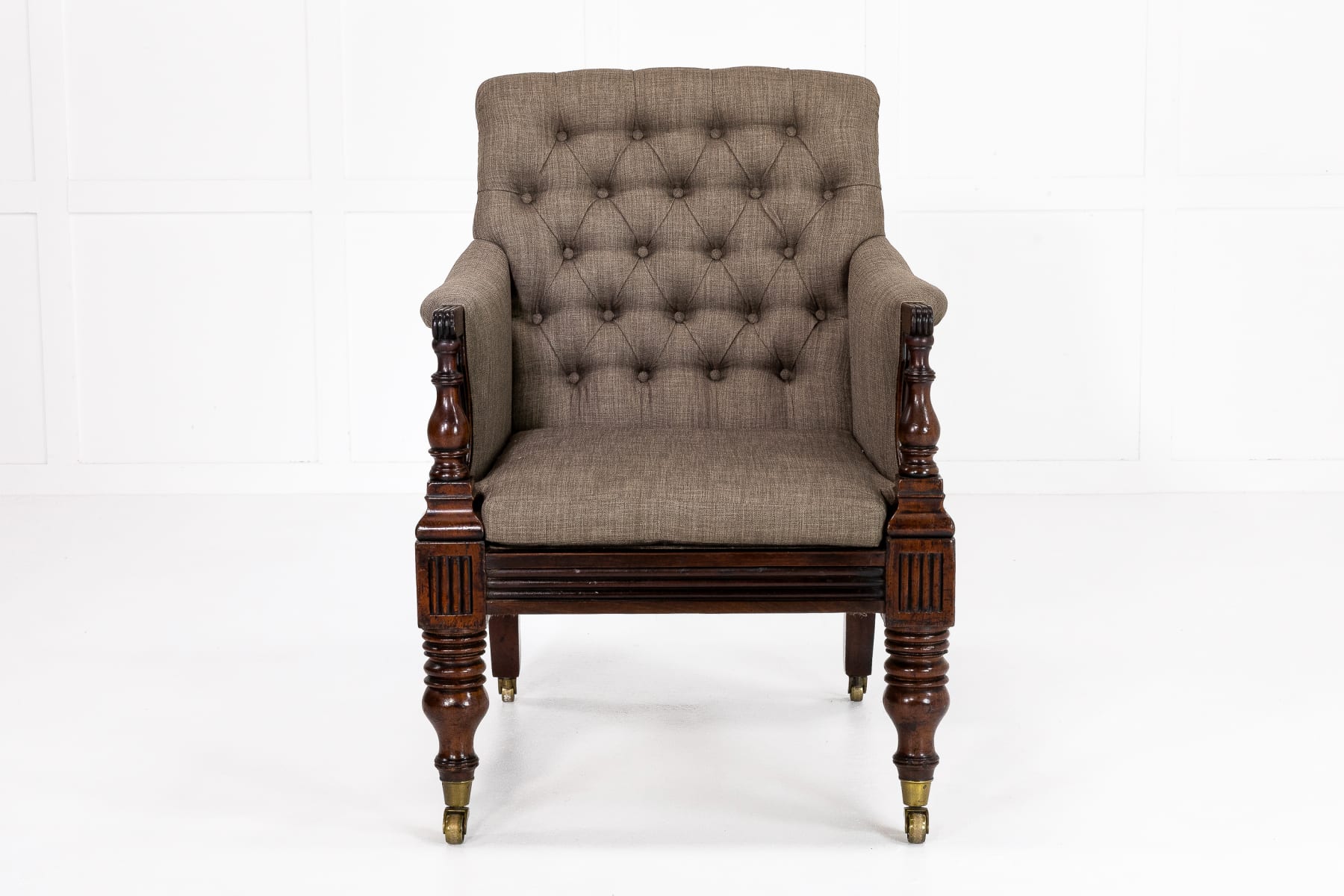 Early 19th Century English Mahogany Library Chair