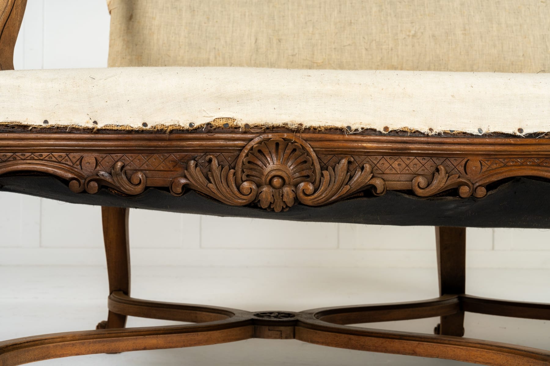 19th Century French Walnut Settee