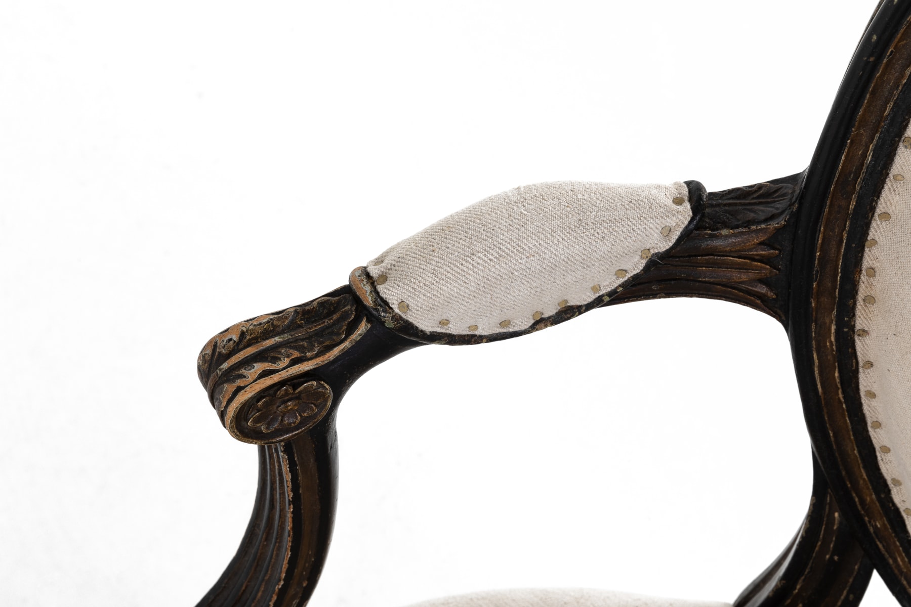 Pair of George III Painted and Gilt Armchairs