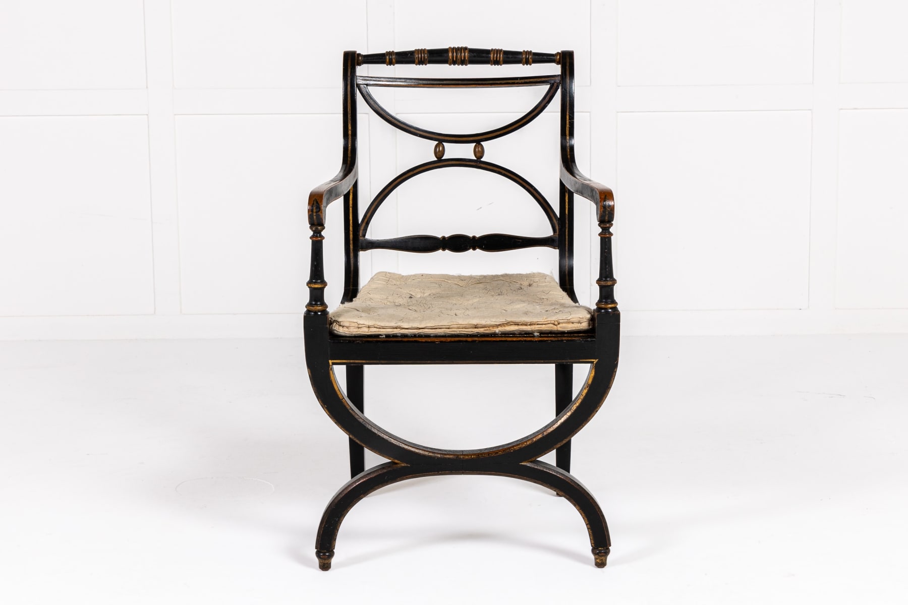 Pair of 19th Century Painted Armchairs