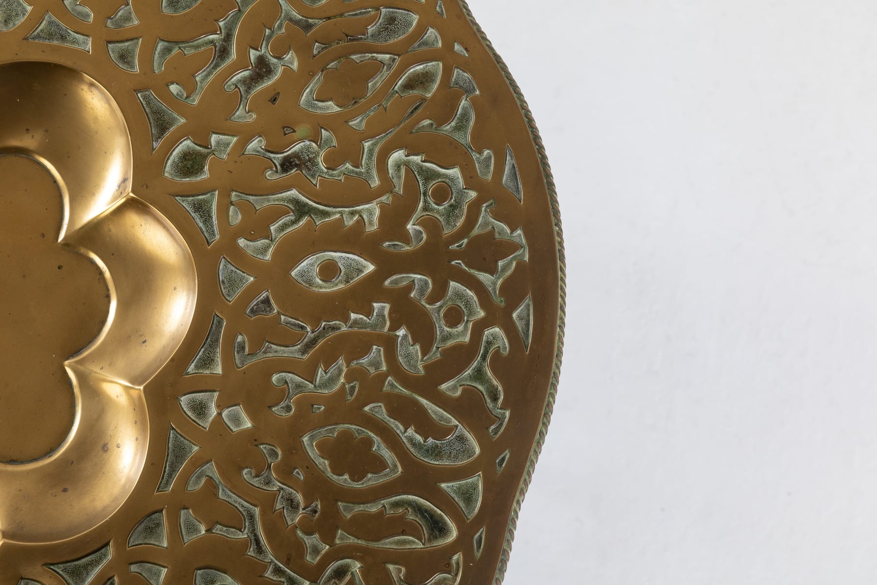 Moroccan Brass Tray Table