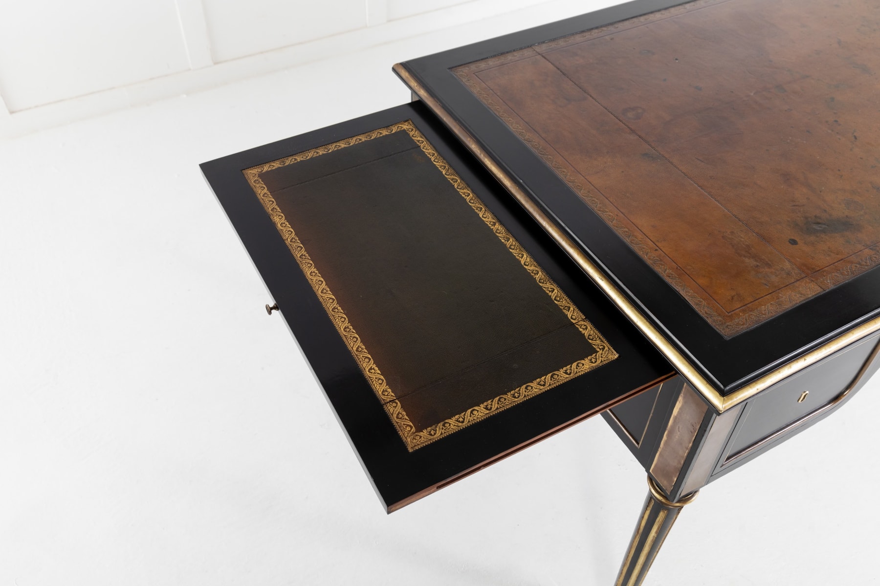 SOLD, 19th Century French Ebonised Bureau Plat