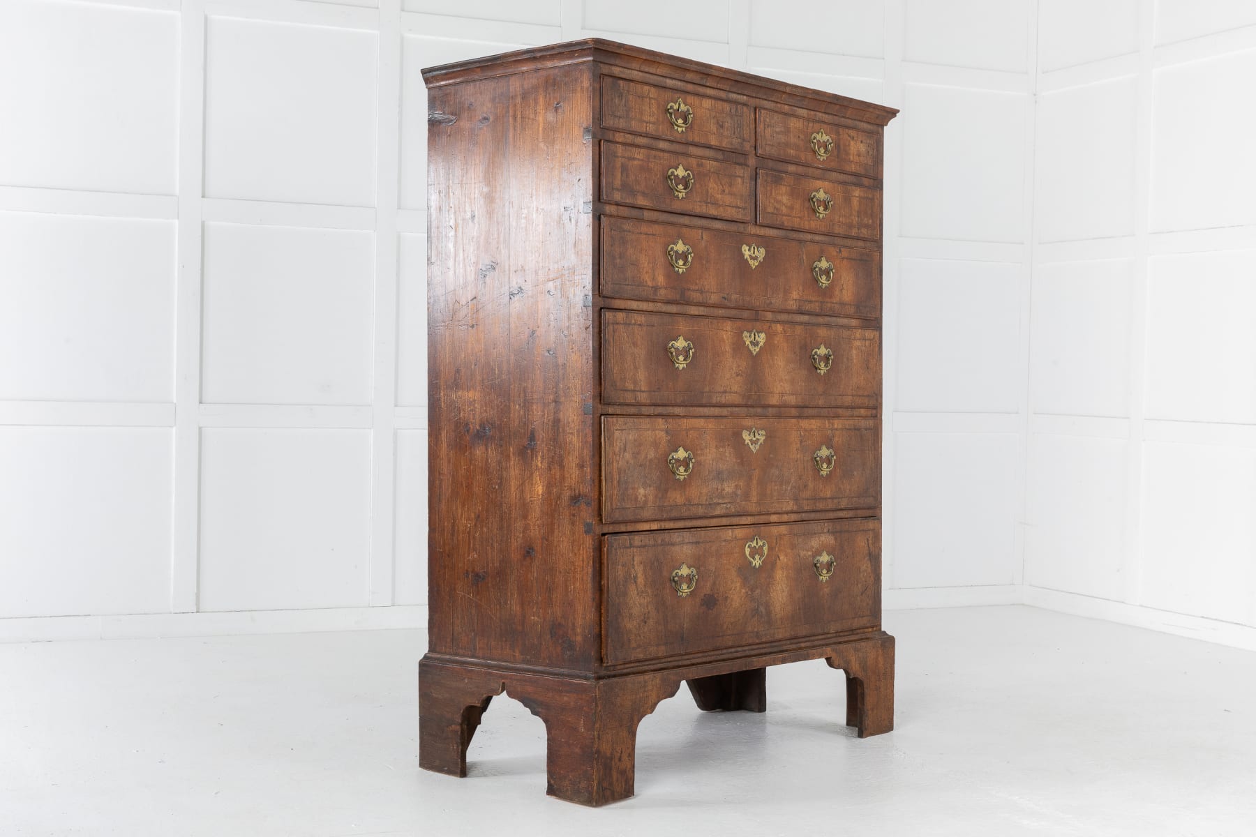 SOLD, George II Walnut Tall Chest