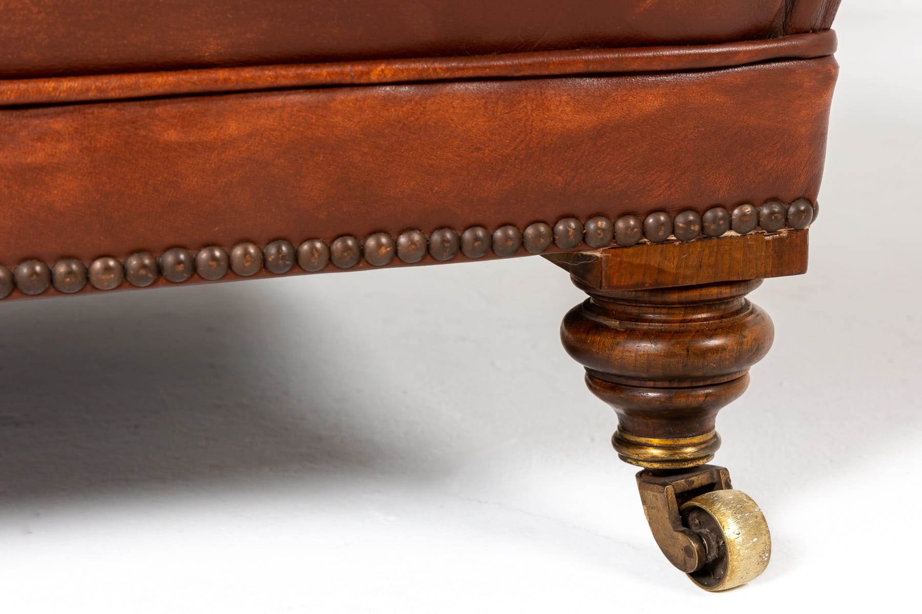 Pair of 19th Century English Howard Style Walnut Armchairs