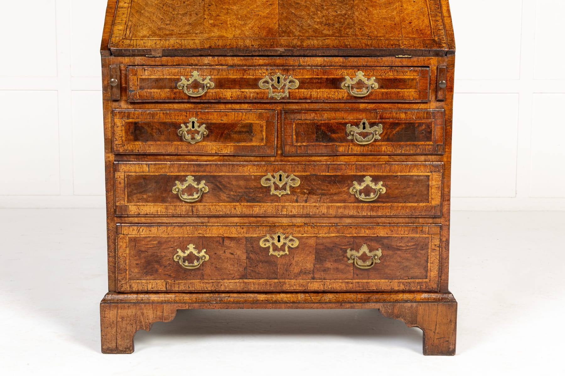 Small 18th Century English George I Walnut Bureau