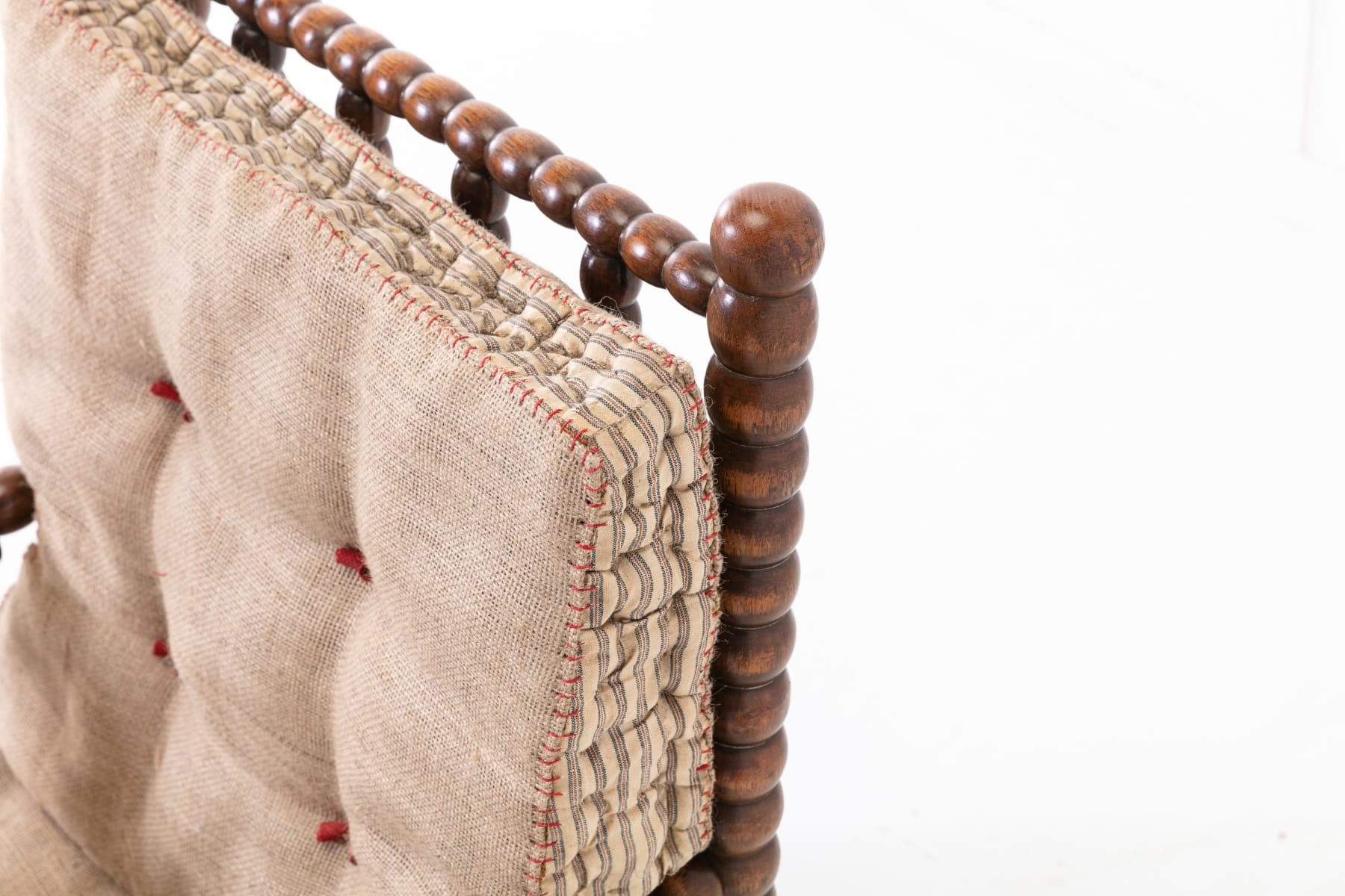 SOLD, 19th Century English Oak Bobbin Armchair