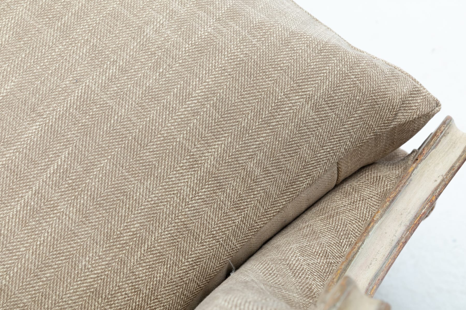 Large Scale 18th Century George III Paint and Gilt Sofa