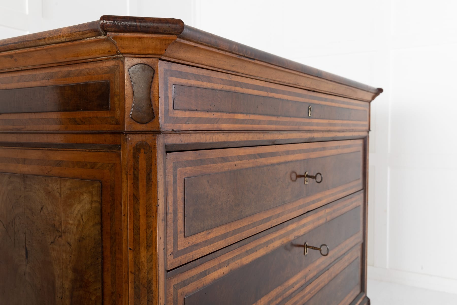 SOLD, Pair of 18th Century Italian Walnut Commodes