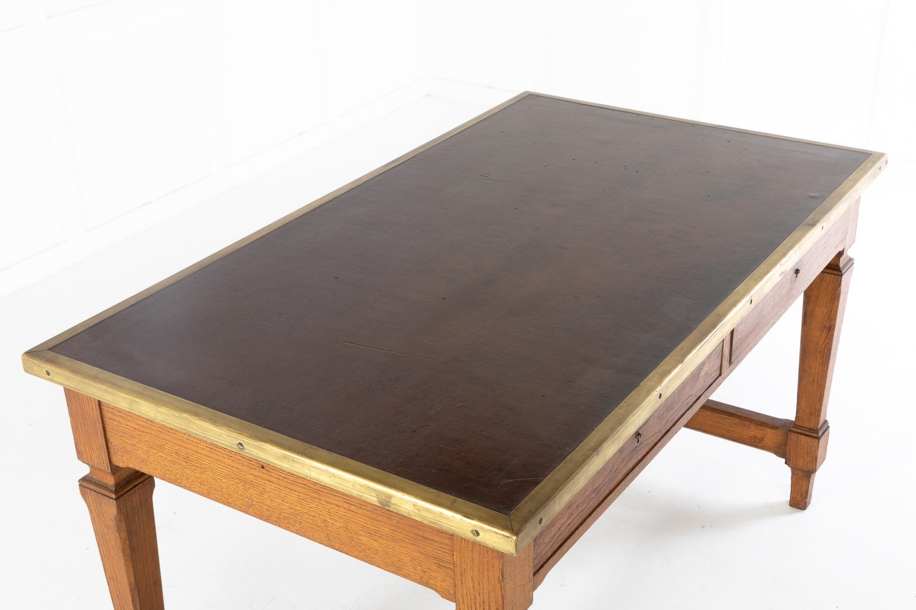 SOLD, Early 20th Century French “ Bank of France “ Oak Desk