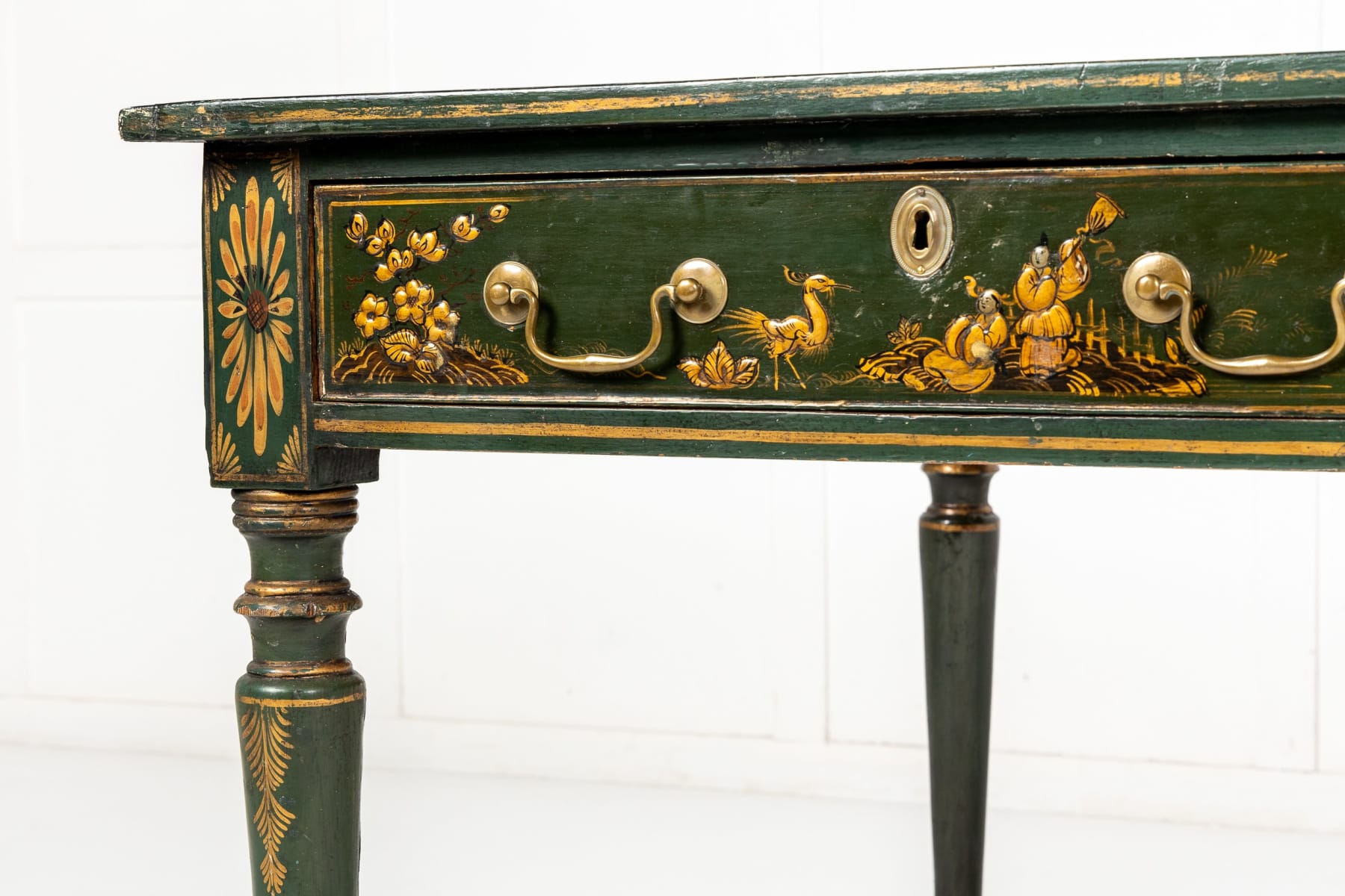 19th Century English Regency Chinoiserie Library Table