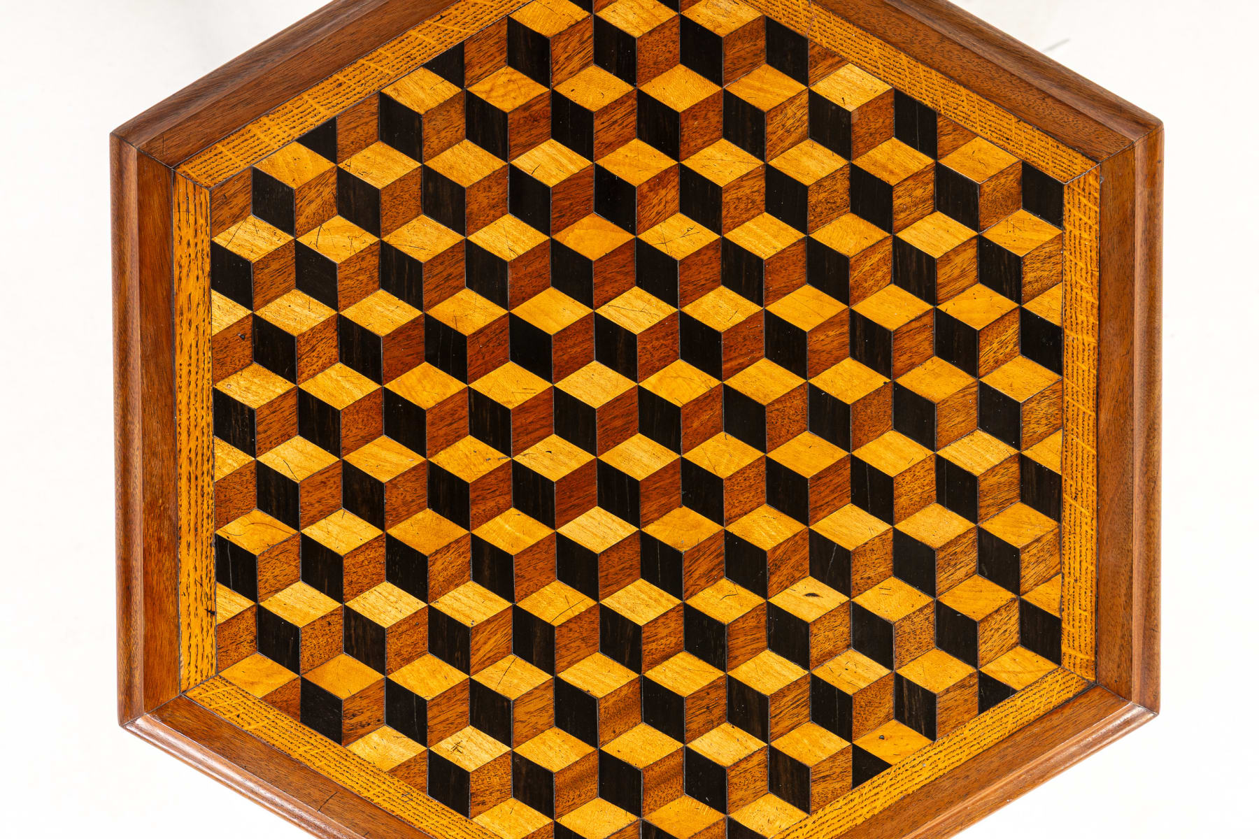 19th Century English Walnut Parquetry Occasional Table