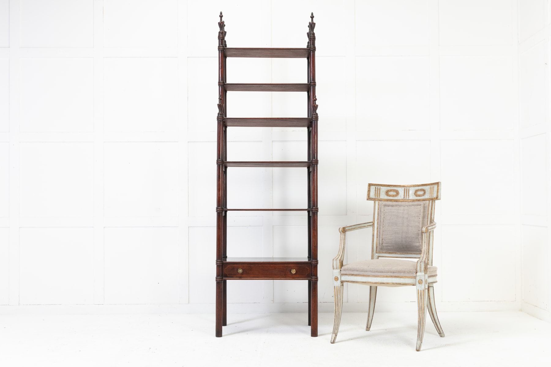 Large 19th Century Regency Mahogany Whatnot