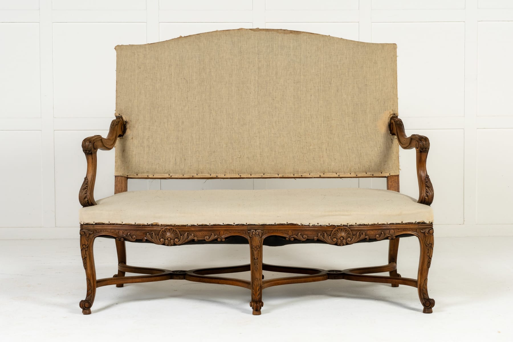 19th Century French Walnut Settee