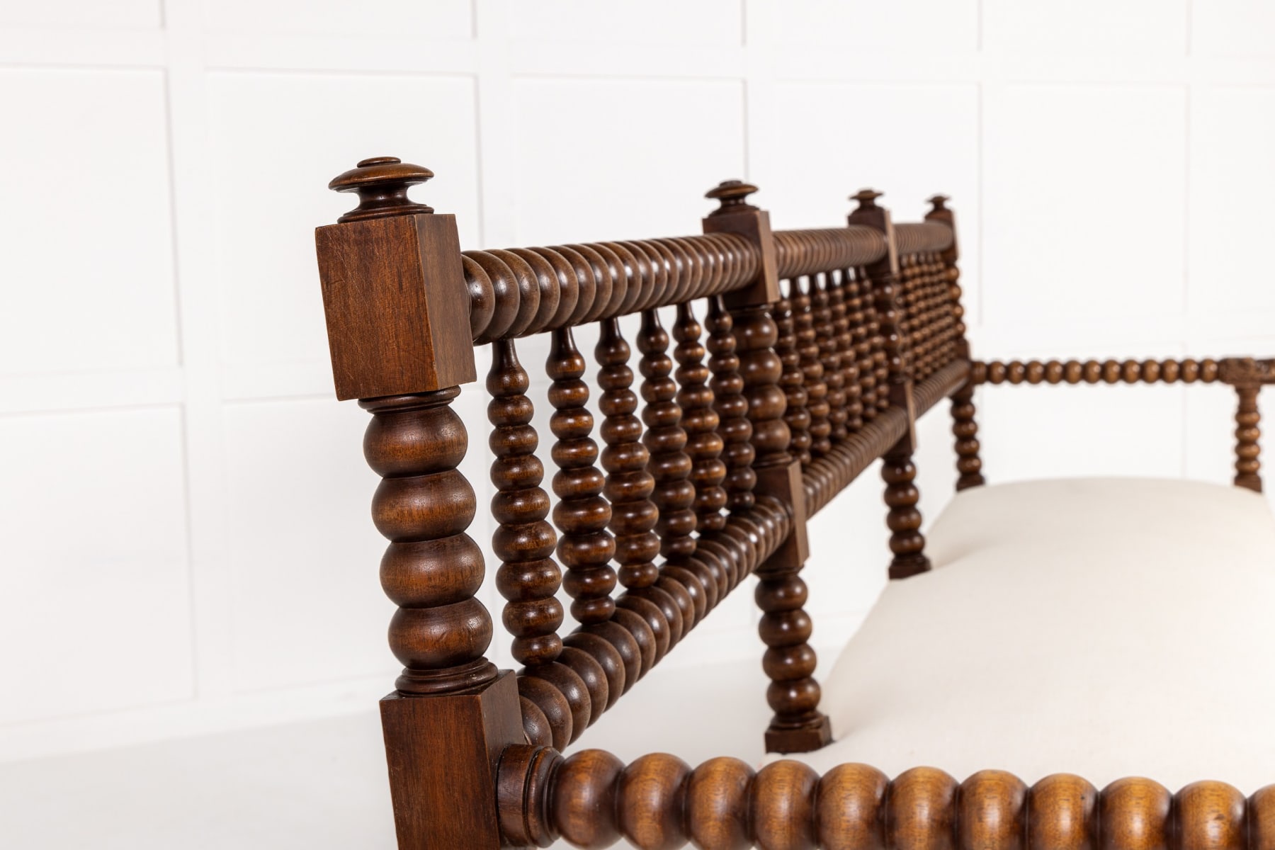 Large Scale 19th Century French Bobbin Turned Settee