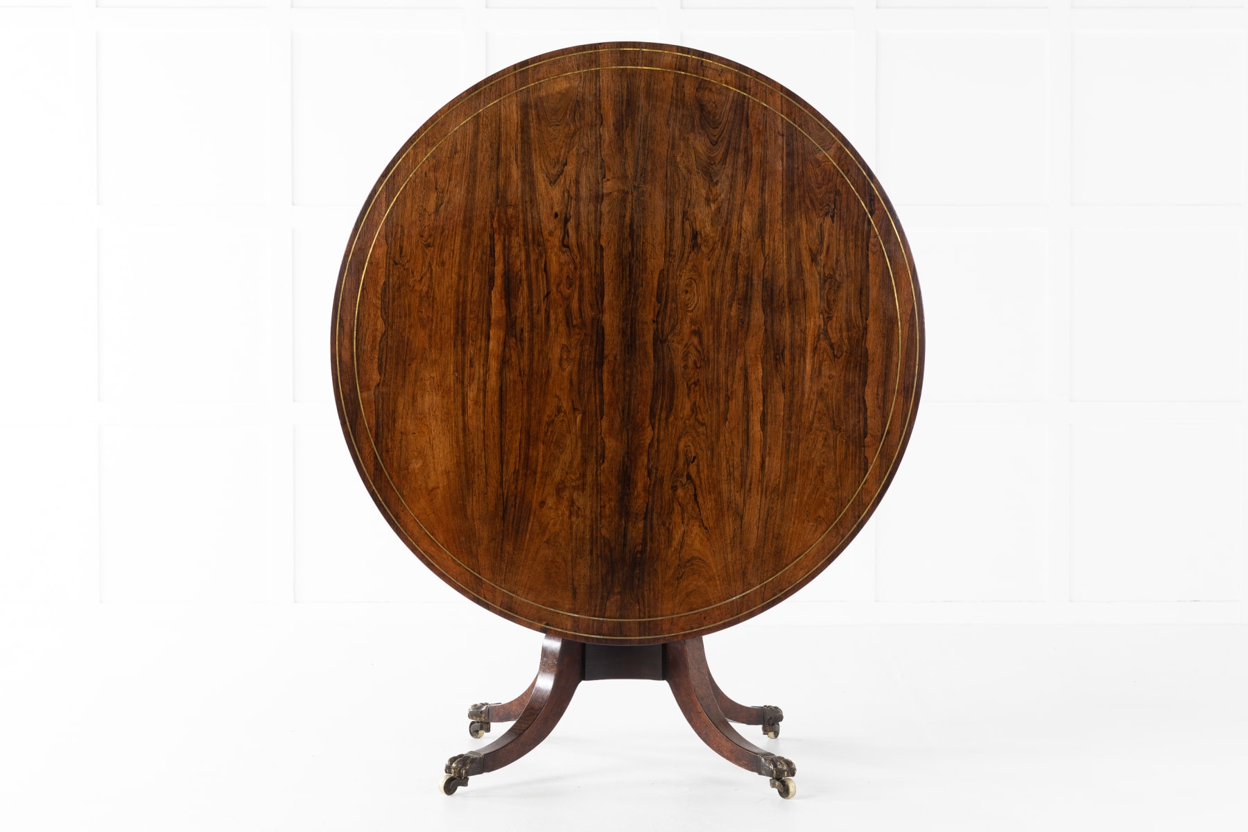 SOLD, Regency Rosewood Brass Strung Centre Table