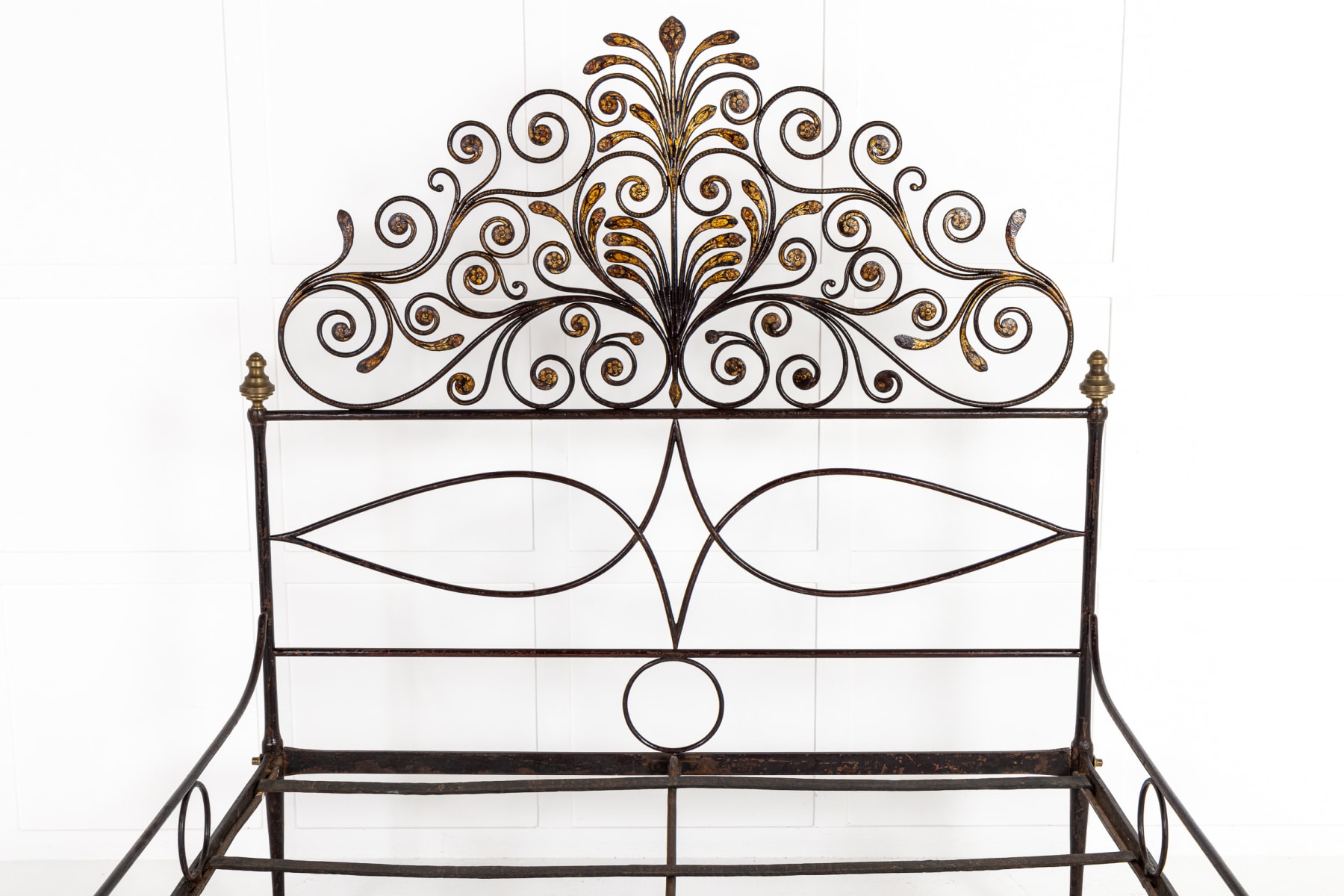 An Important Mid 19th Century Italian Wrought Iron Bed Frame