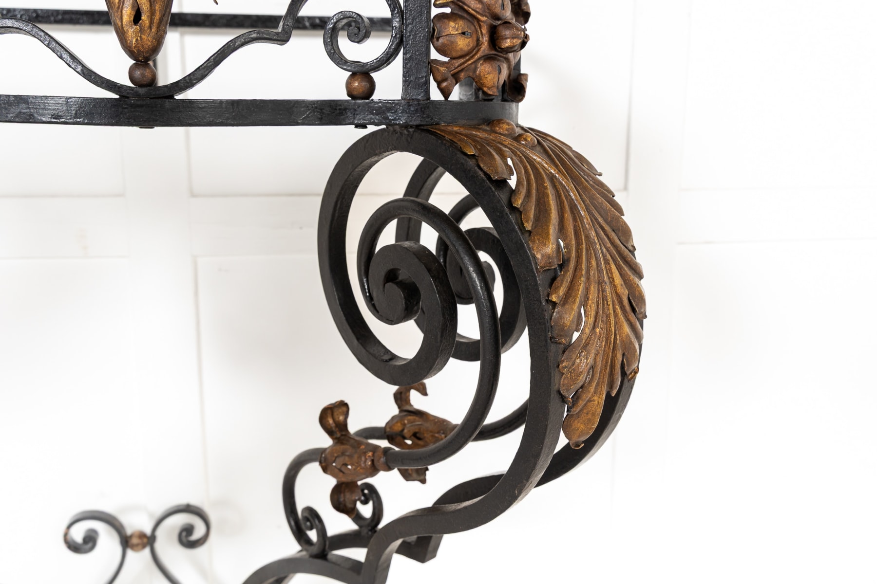 Large 19th Century French Wrought Iron Console