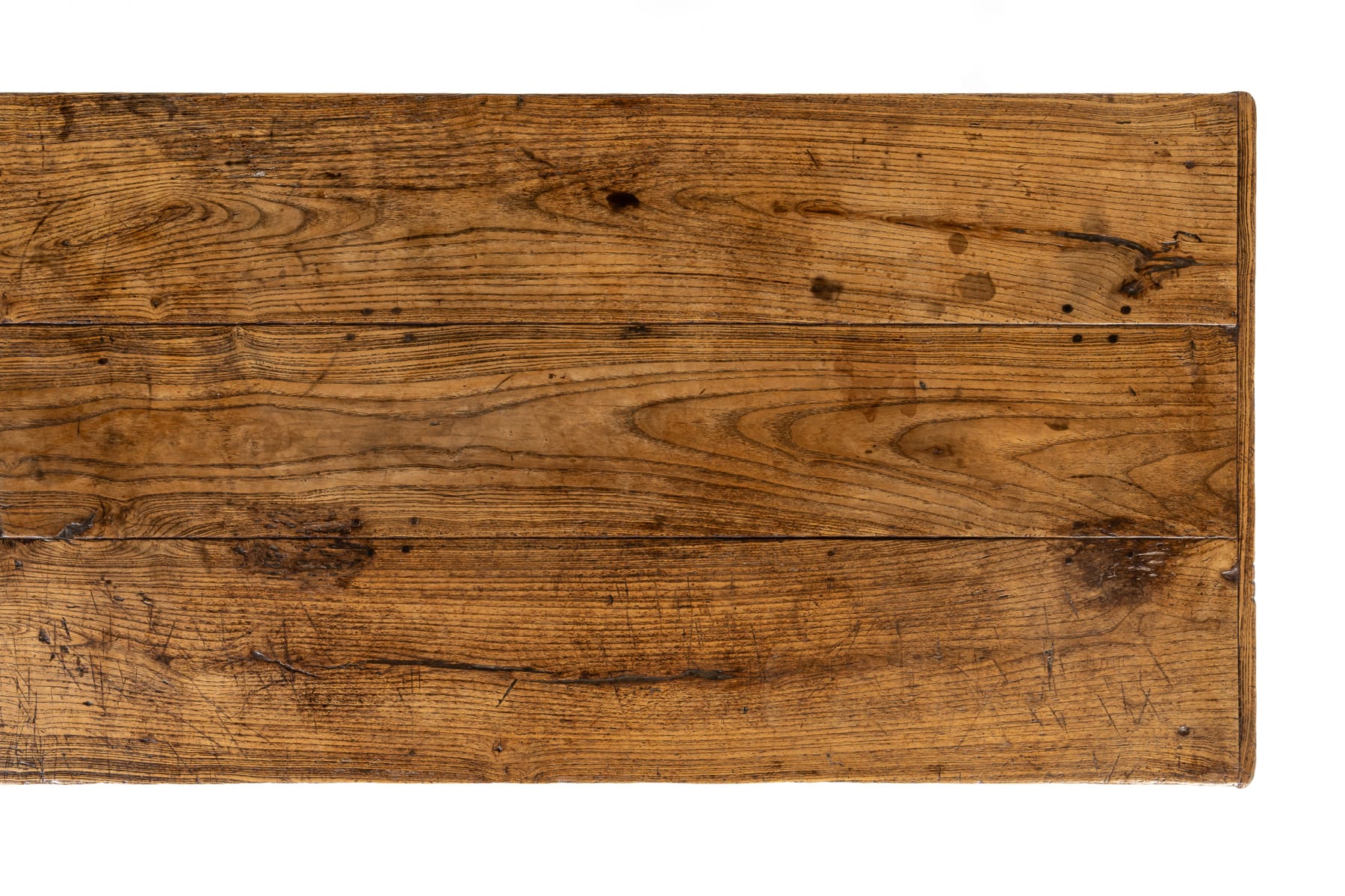 18th Century English Ash and Oak Rustic Farmhouse Table