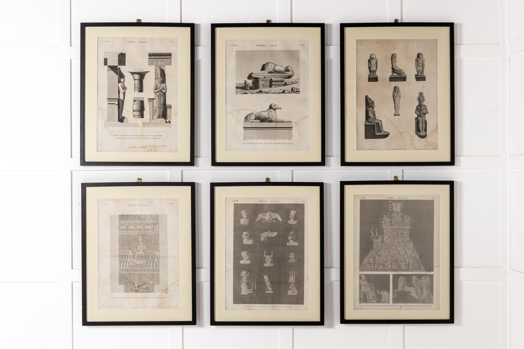 Set of Six 19th Century Framed Etchings