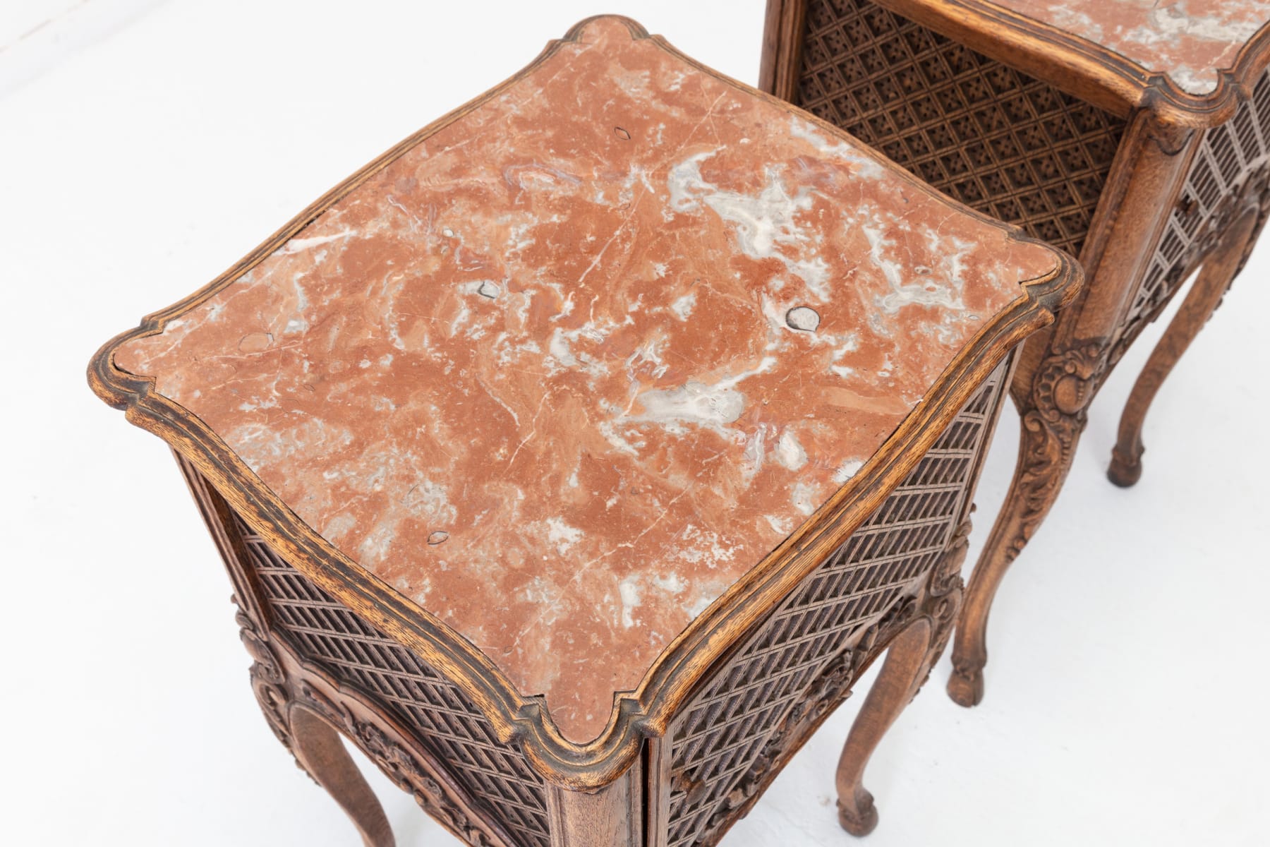 SOLD, Pair of 19th Century French Oak Bedside Tables