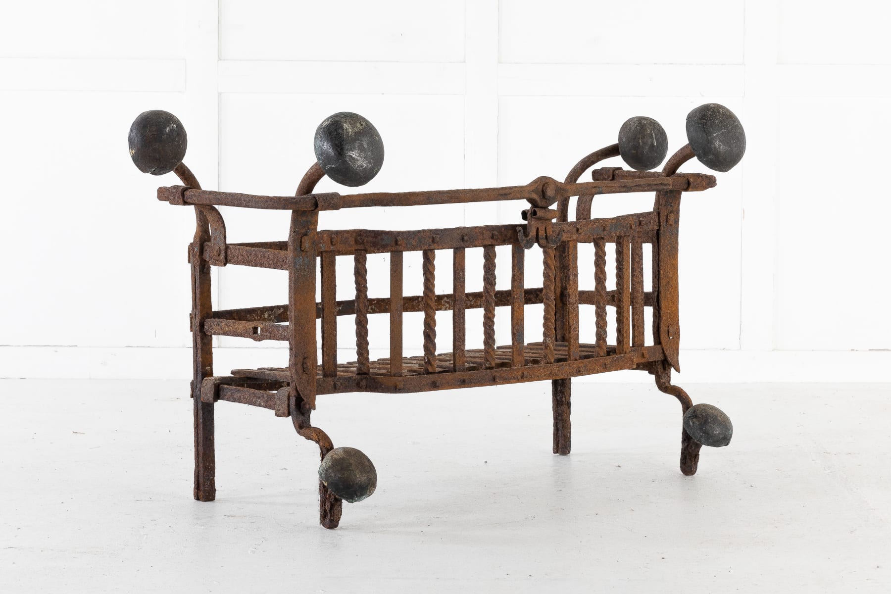 SOLD, Early 18th Century Dutch Wrought Iron Fire Basket