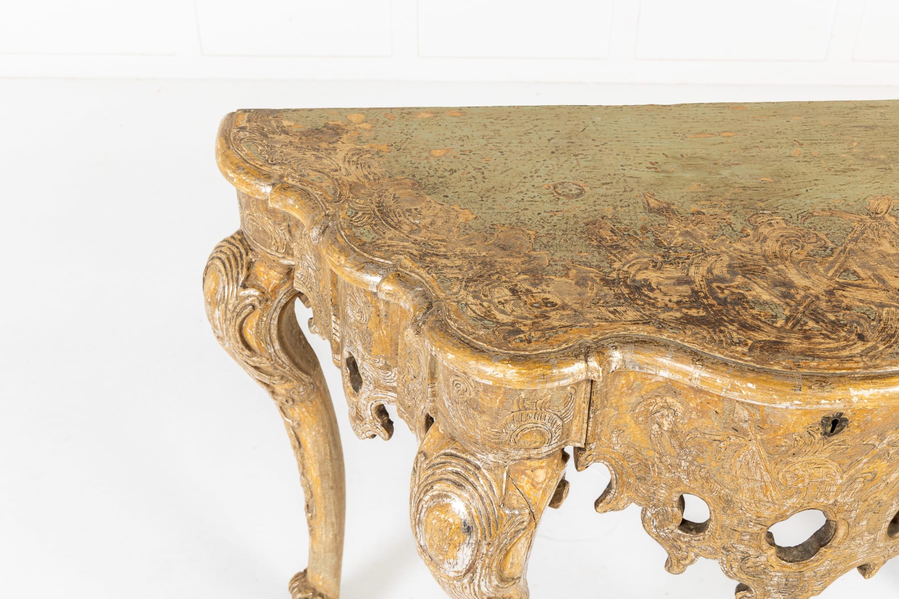 18th Century Italian Silver Gilt Console Table
