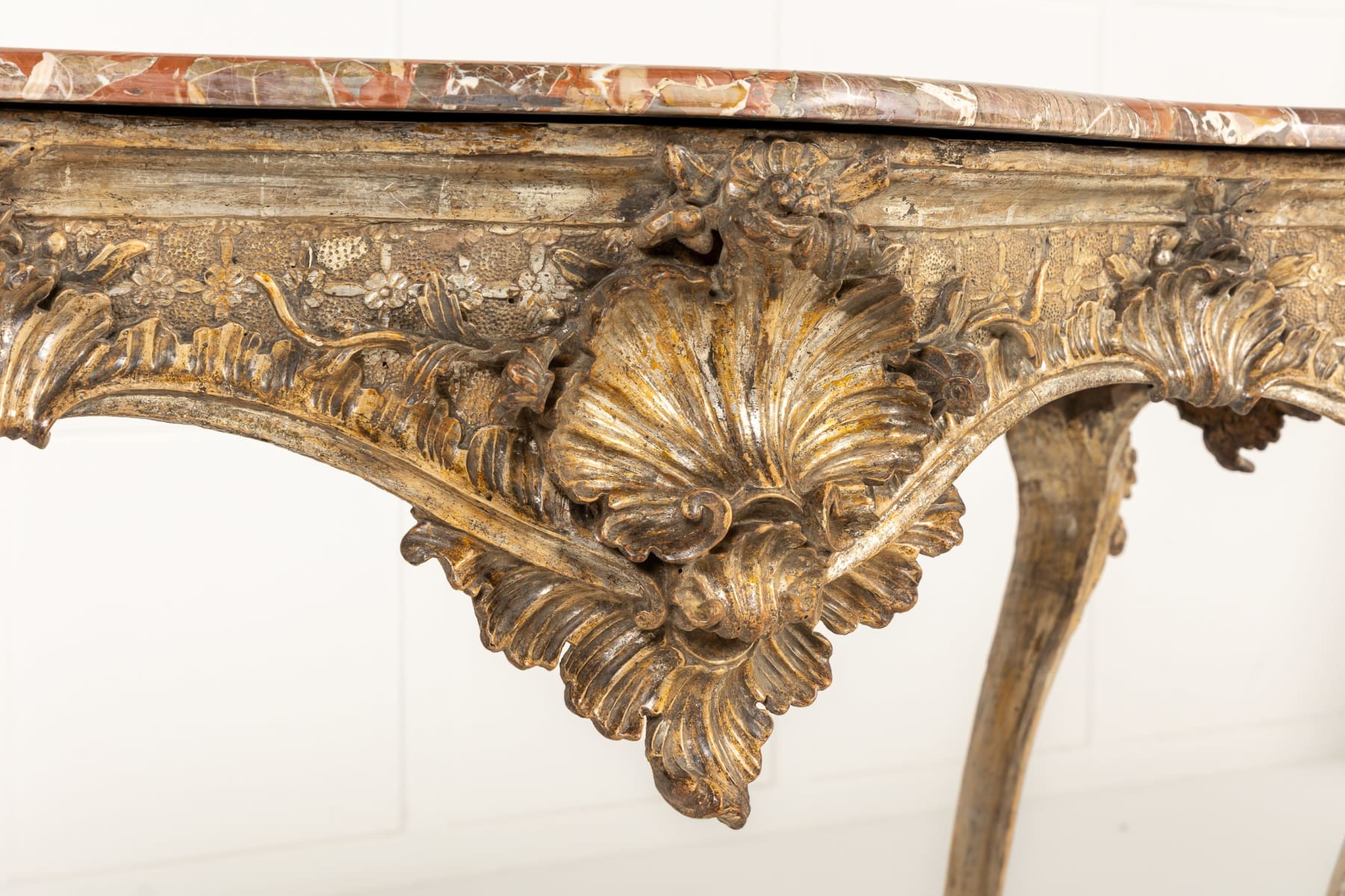 18th Century Italian Silver Gilt Console Table