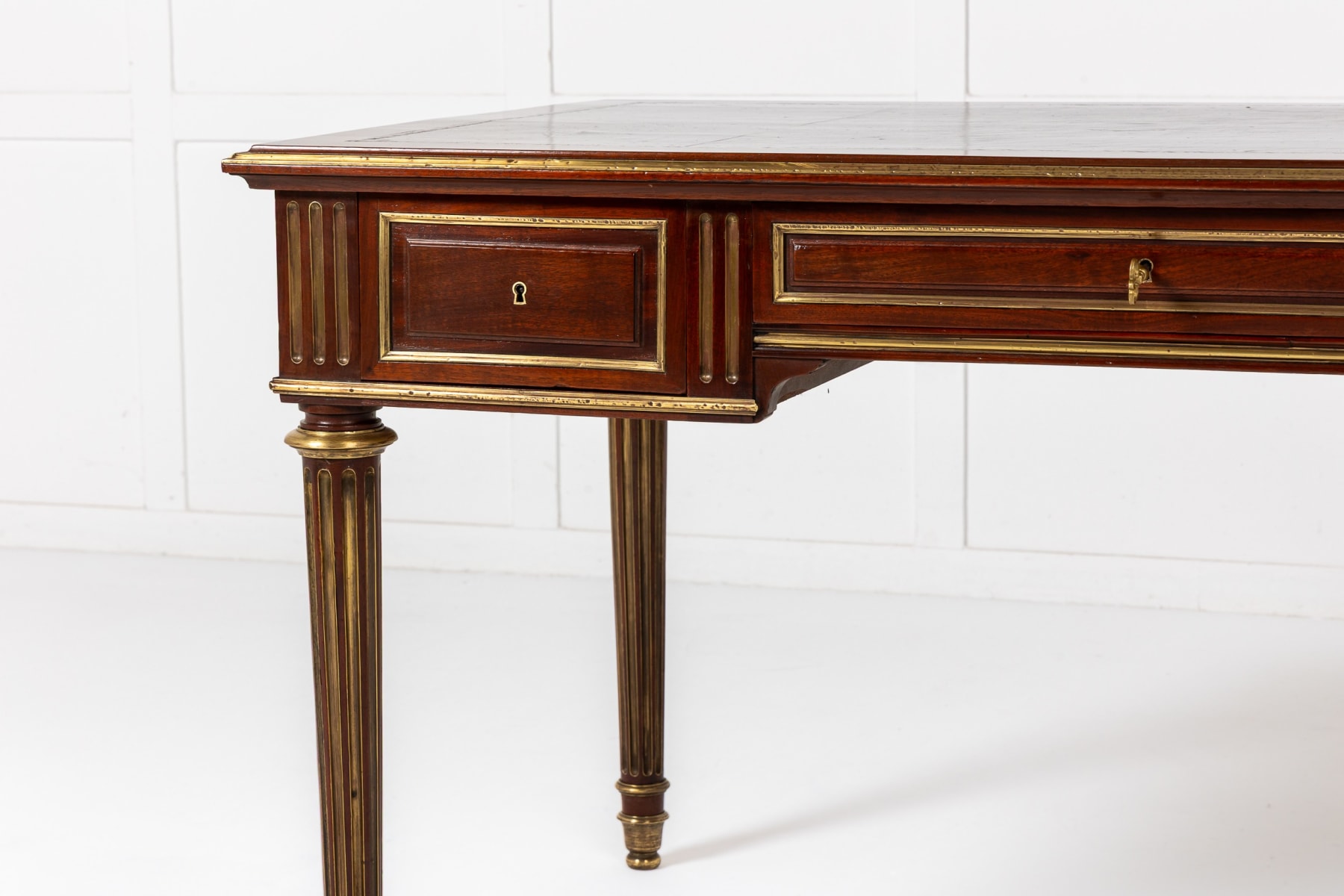 19th Century French Mahogany Bureau Plat