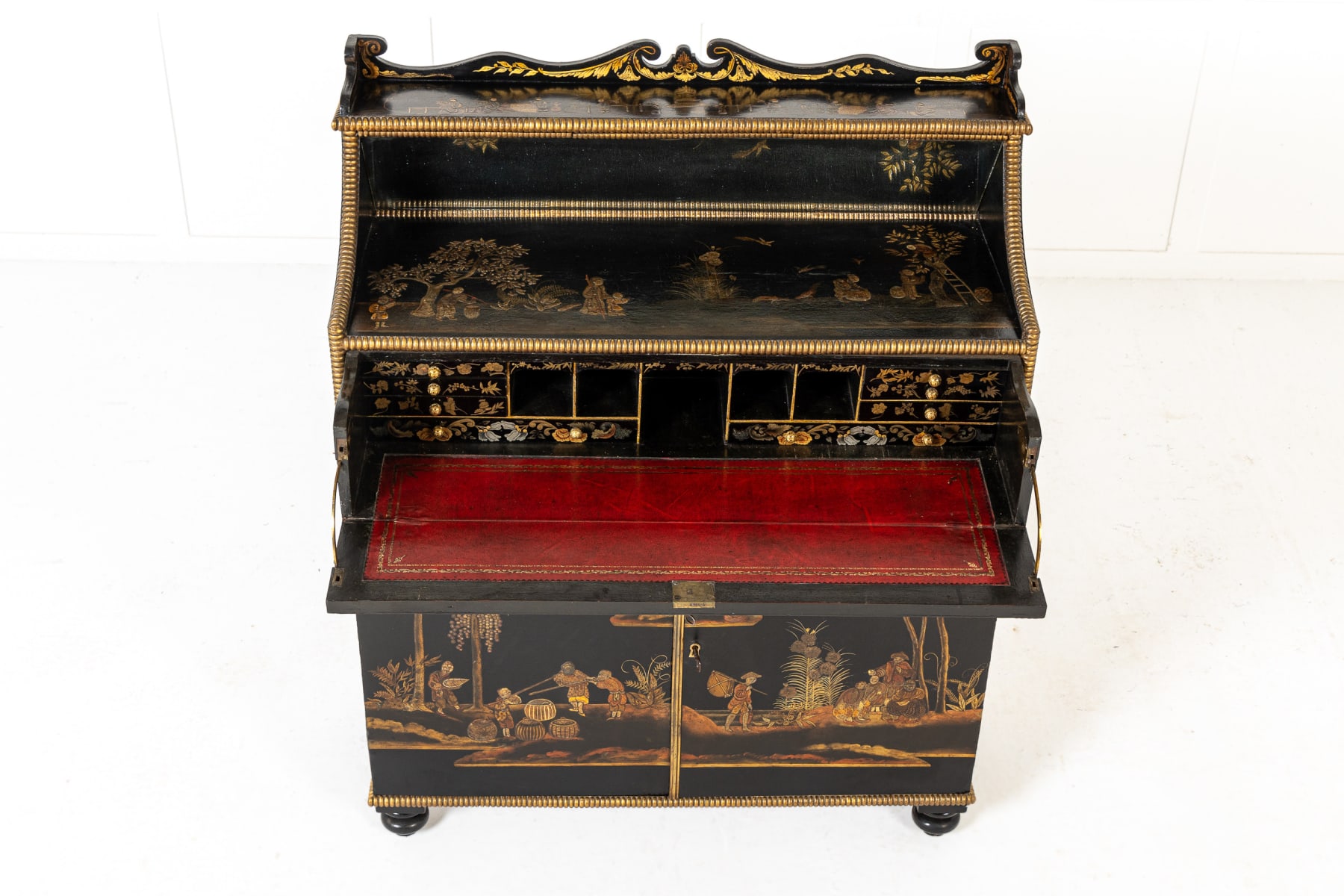 Important 19th Century Regency Period Japanned Side Cabinet