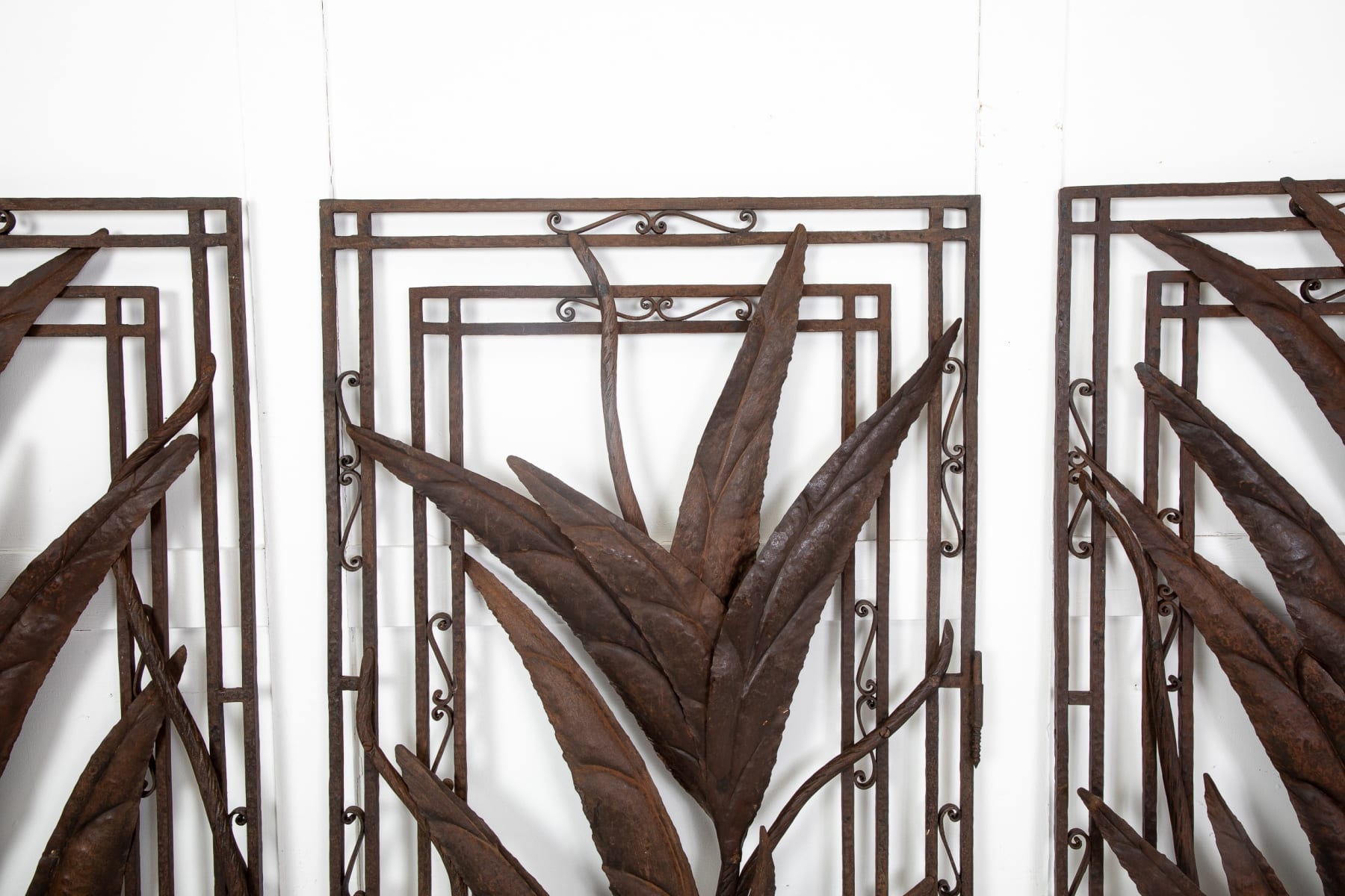 Set of Three French Decorative Gilt Metal Panels