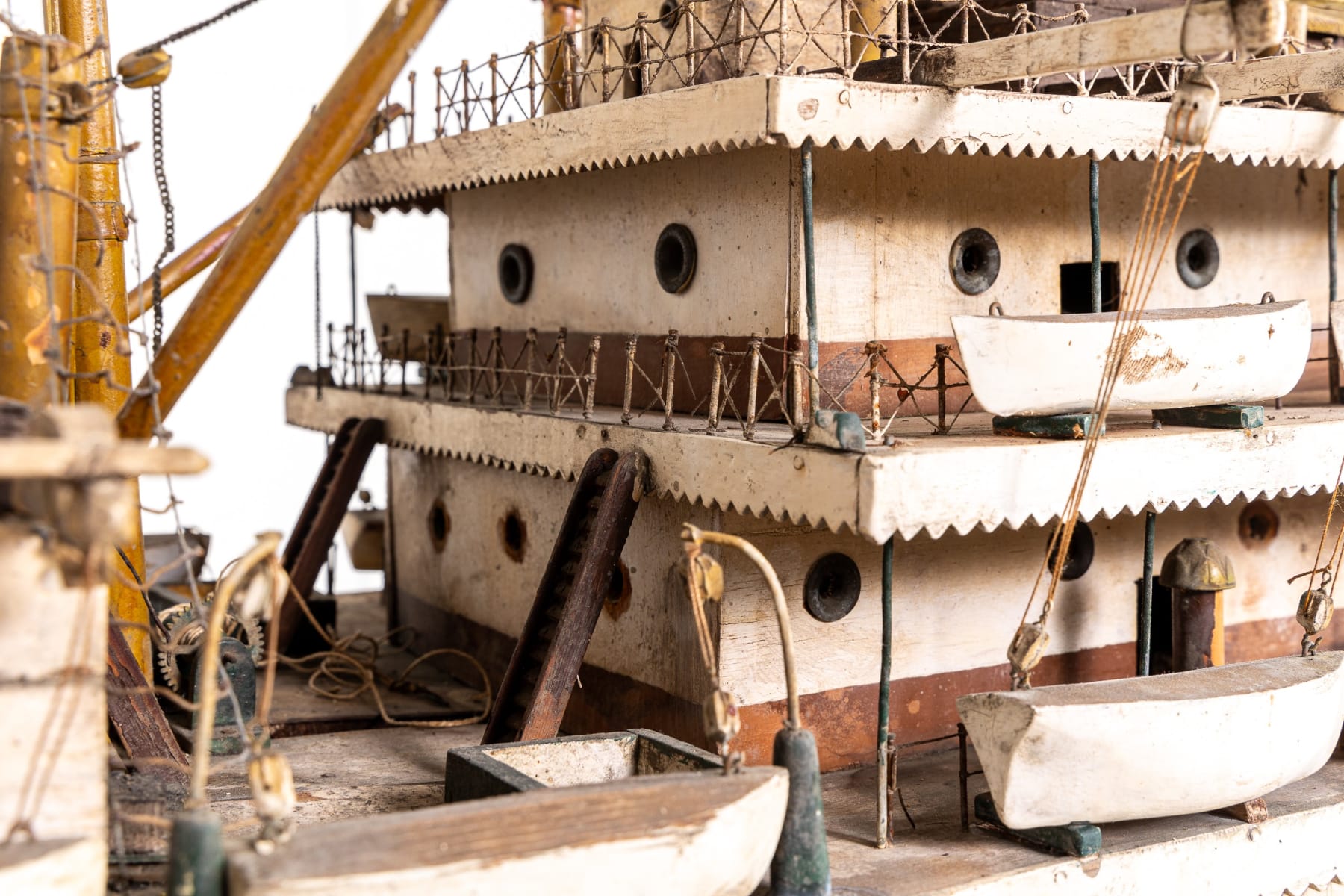 Large Scale Early 20th Century Shipbuilders Model of Sant'Antonio Steamship