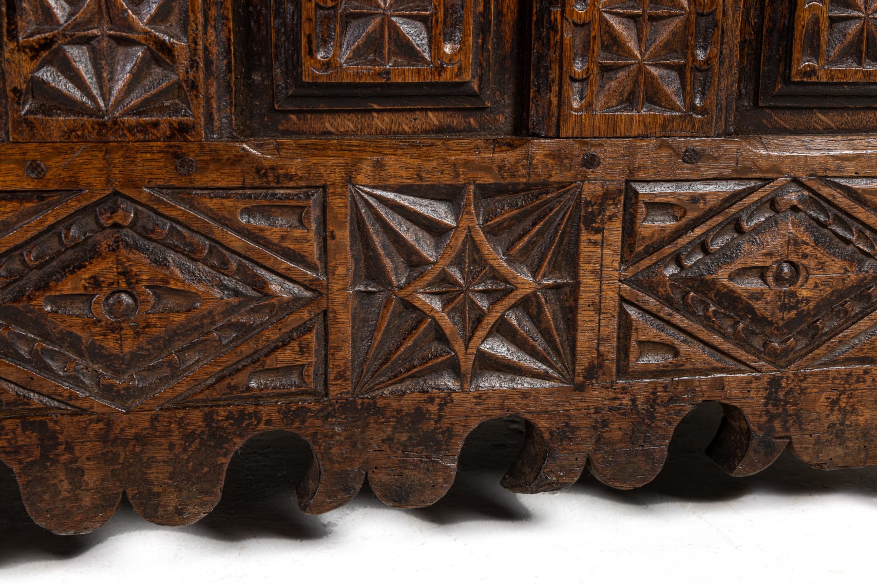 Late 17th Century Carved Oak Coffer