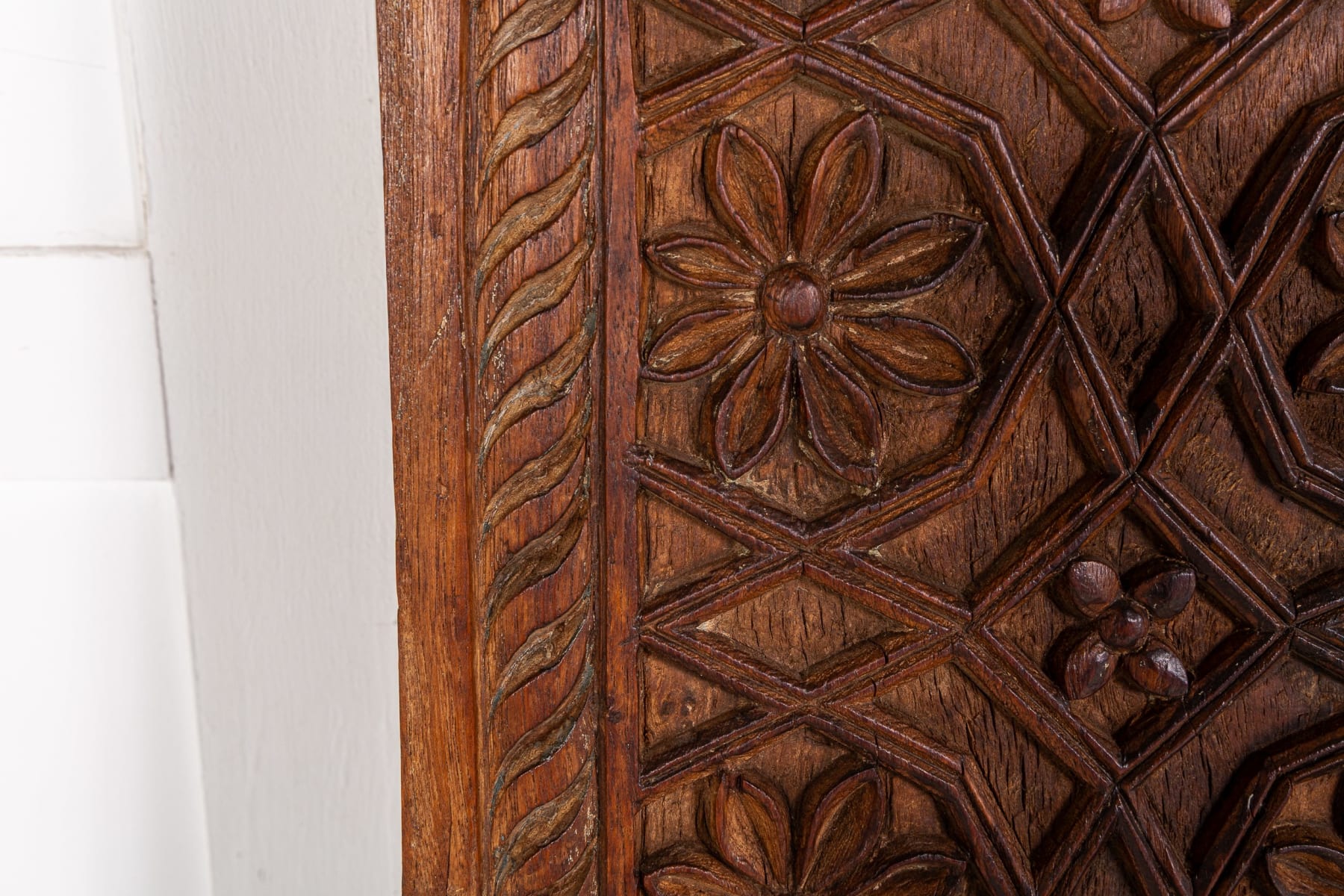 Large 19th Century Syrian Carved Hardwood Panel