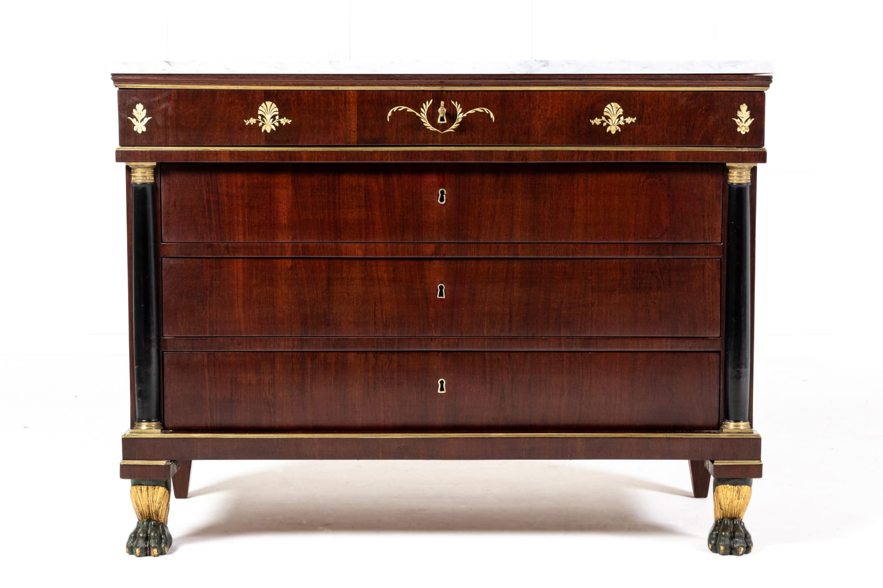 Pair of Italian Rosewood Inlaid 'Empire' Commodes C1820
