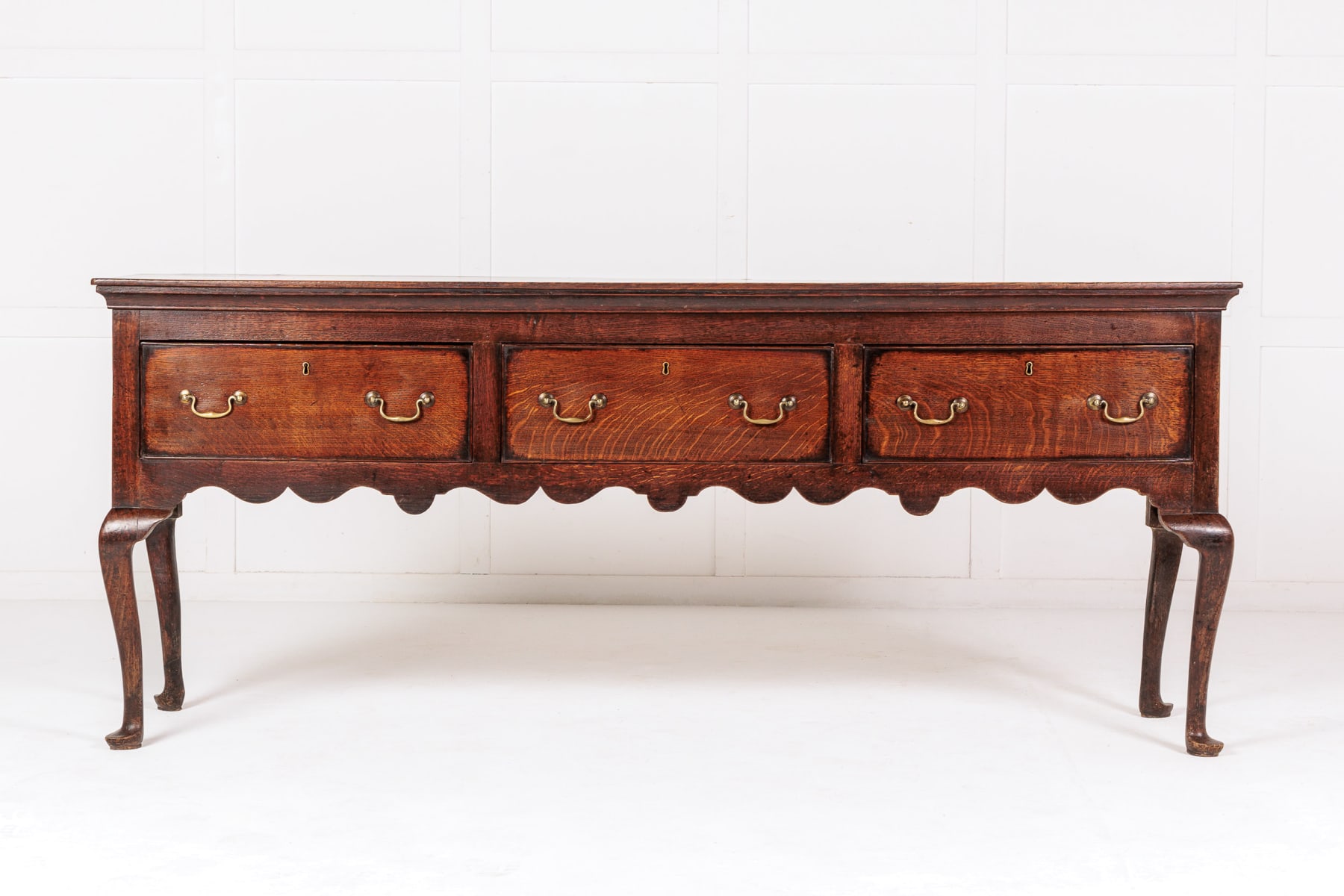 18th Century English Georgian Oak Dresser Base