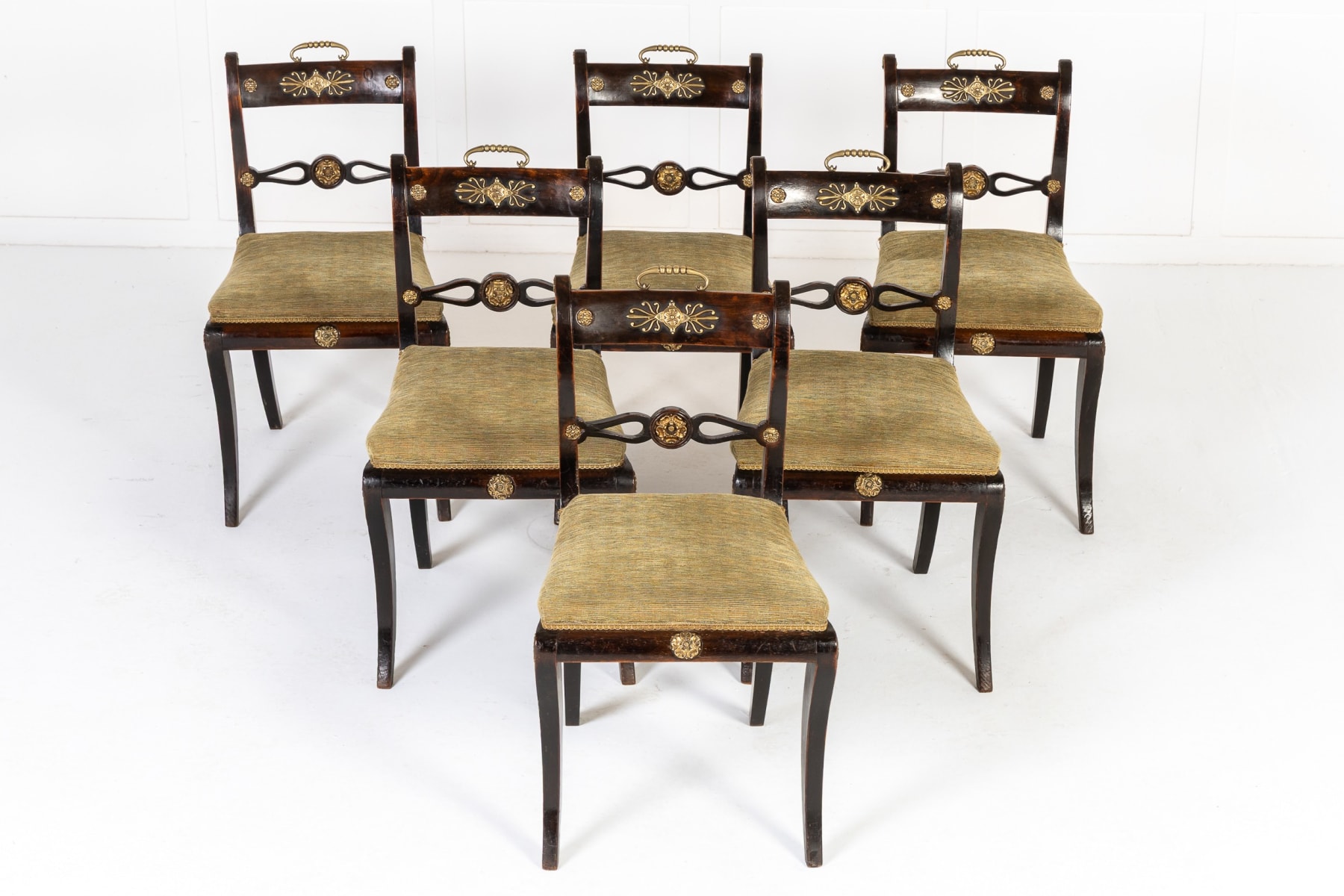 Set of Six Early 19th Century English Regency Dining Chairs