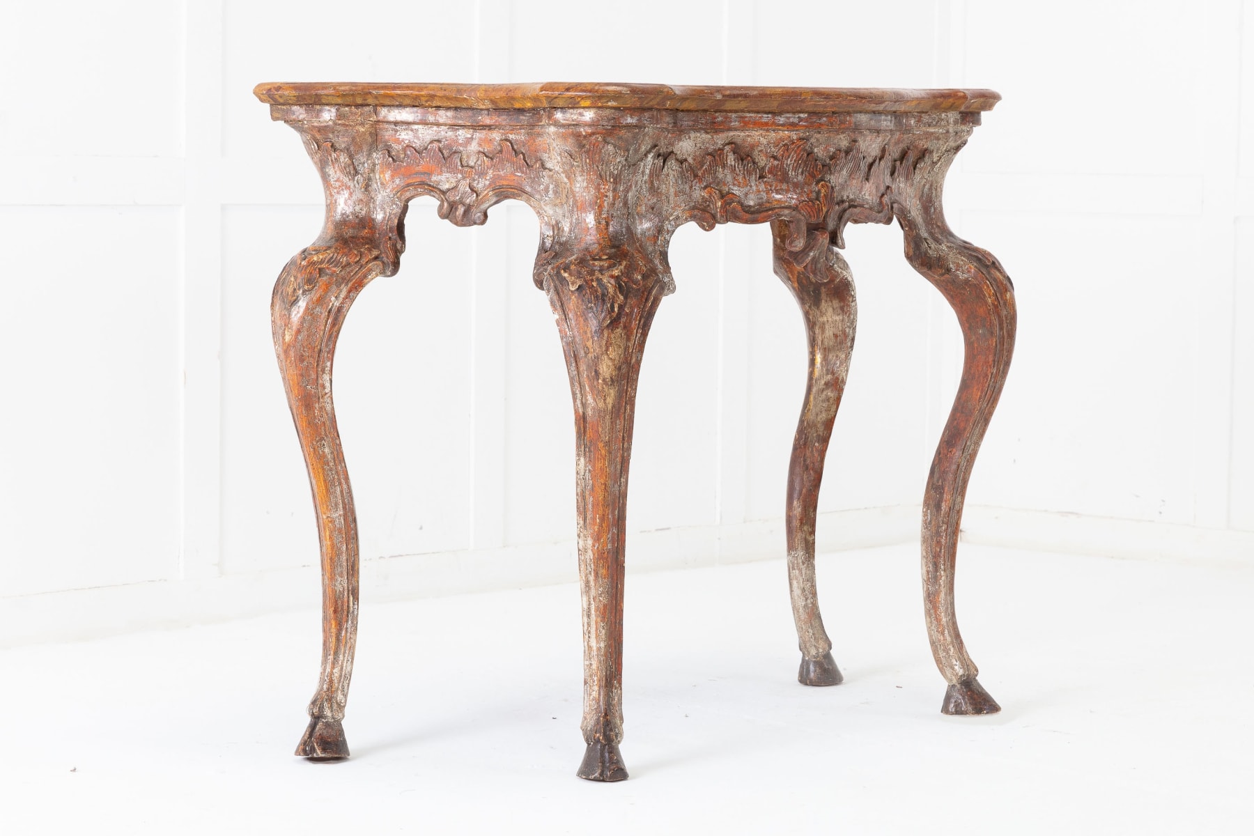 SOLD, 18th Century Italian Silver Gilt Console Table