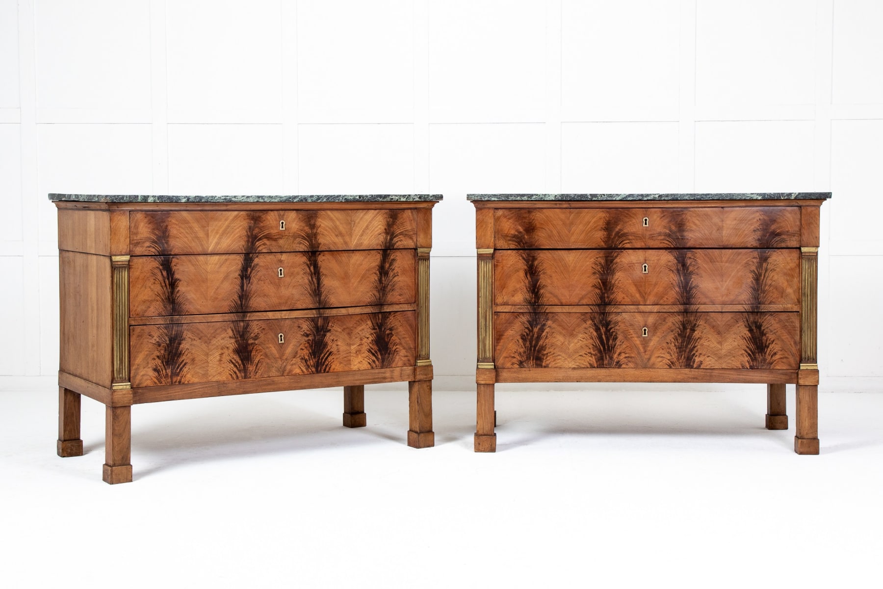 Pair of Early 18th Century Walnut Commodes