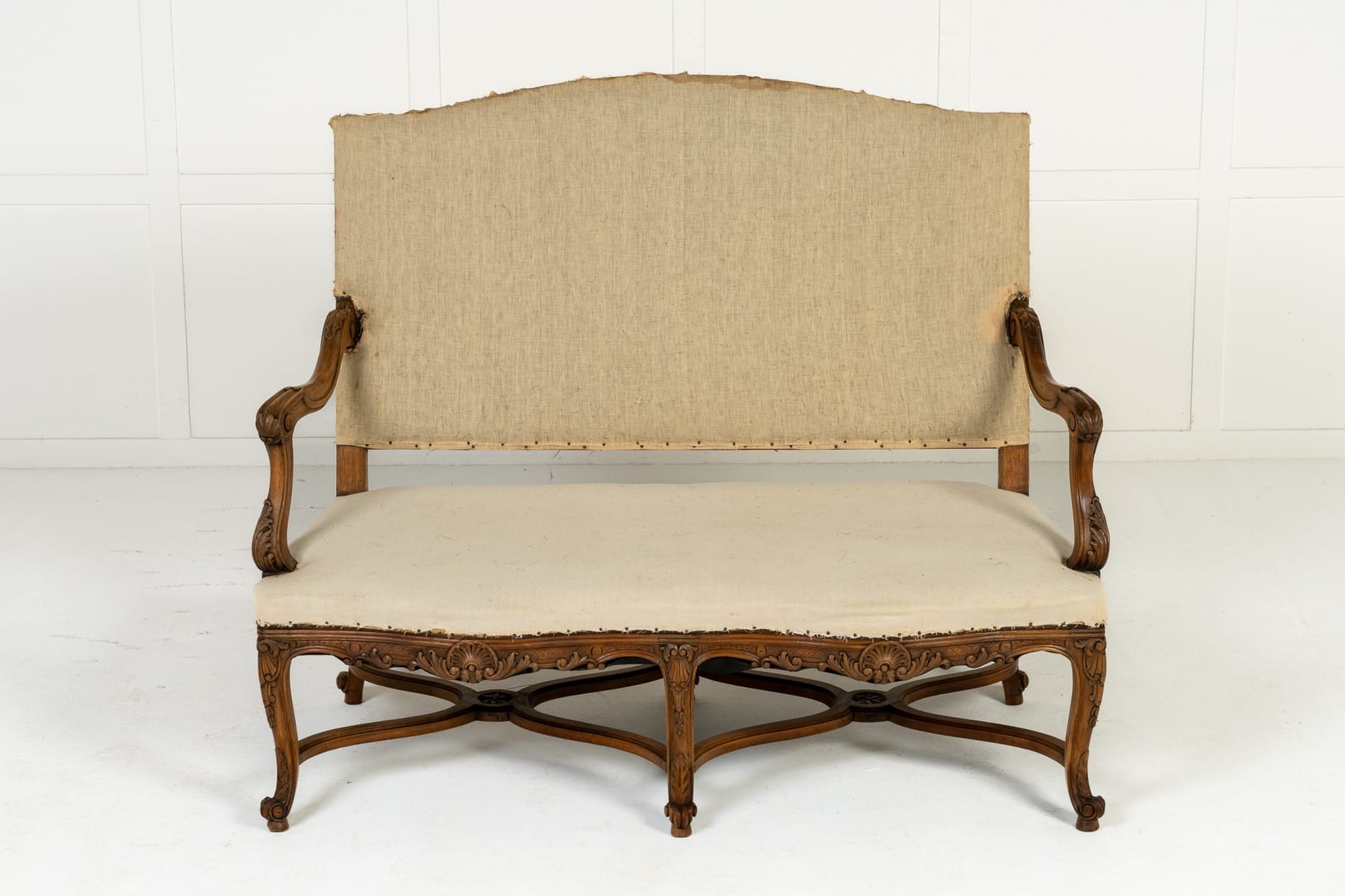 19th Century French Walnut Settee