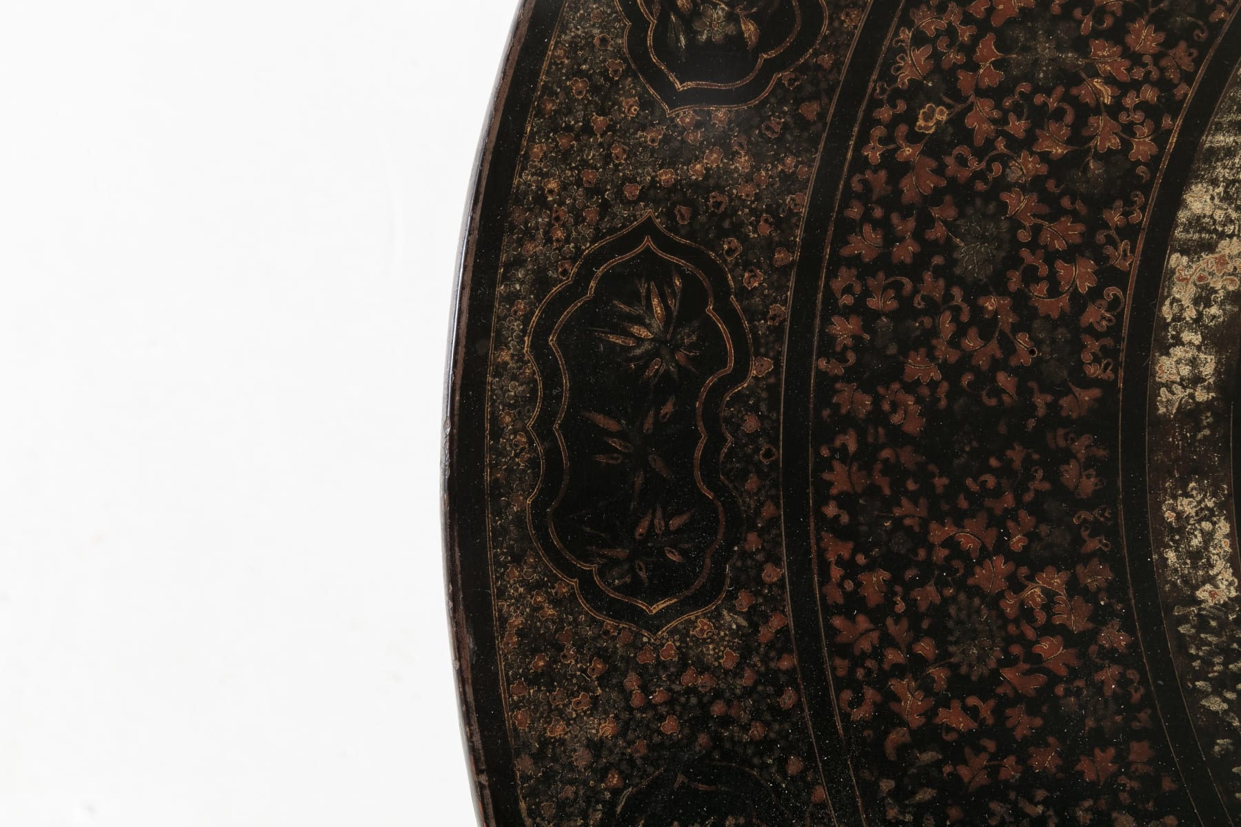 SOLD, 19th Century English Regency Chinese Black Lacquer and Gilt Table