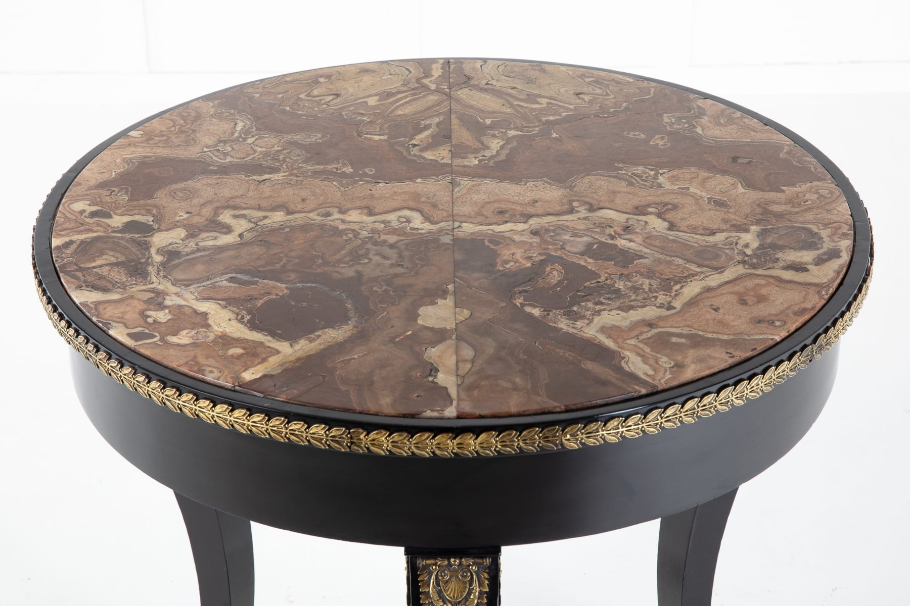 SOLD, Early 19th Century Ebonised Guéridon Table with Onyx Top