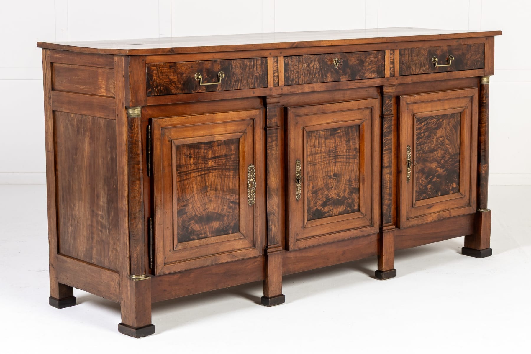 18th Century French Cherrywood and Burr Ash Enfilade