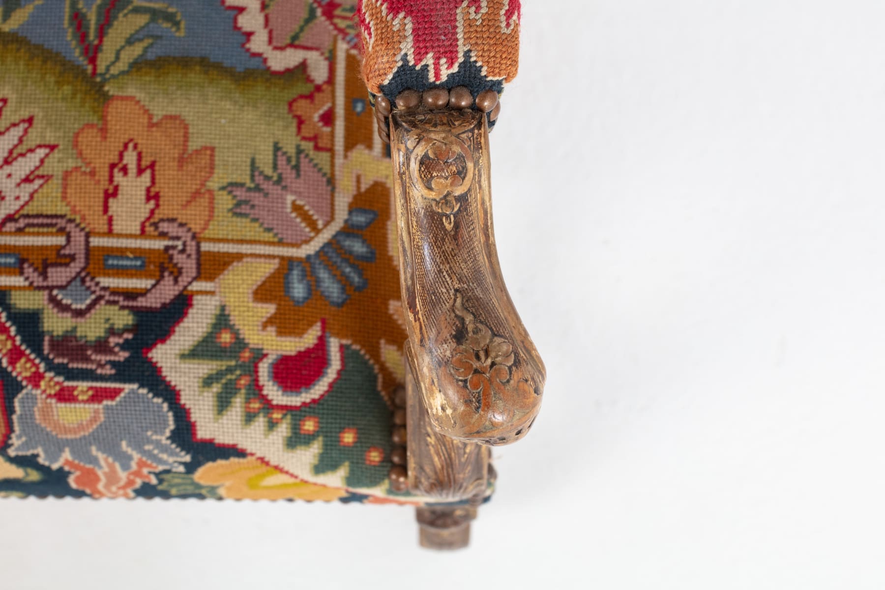 SOLD, Pair of 19th Century French Tapestry Os de Mouton Armchairs