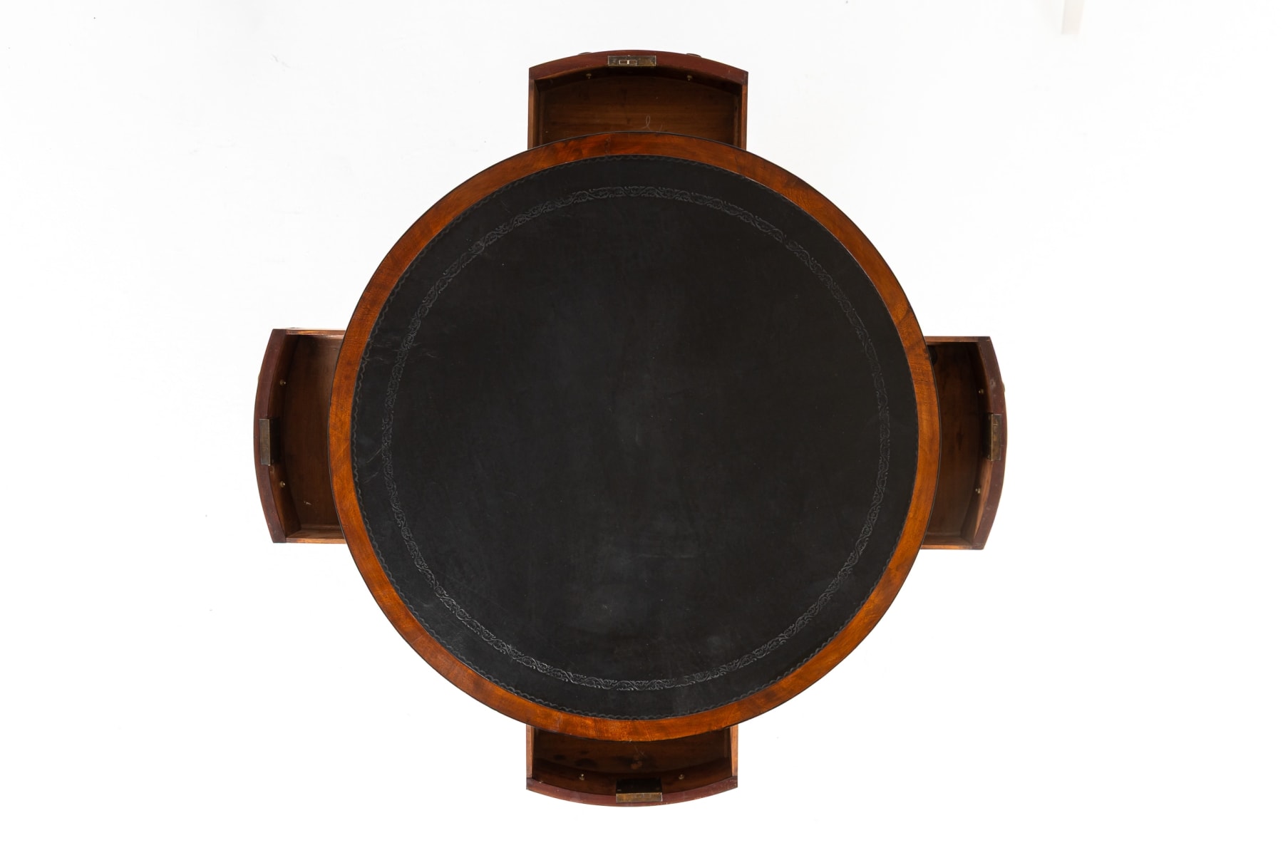 19th Century English Regency Mahogany Drum Table